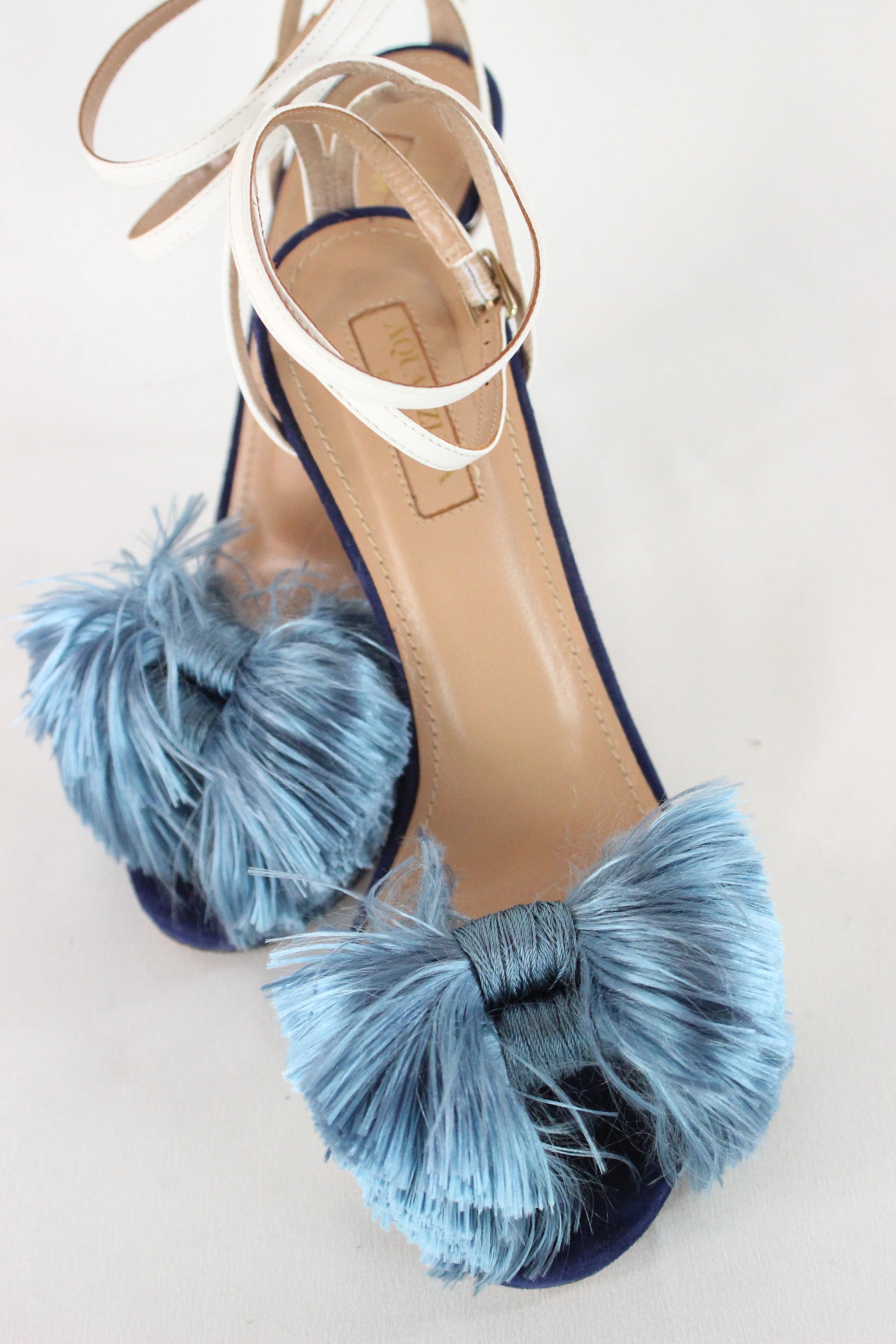 Lotus Blossom blue sandals