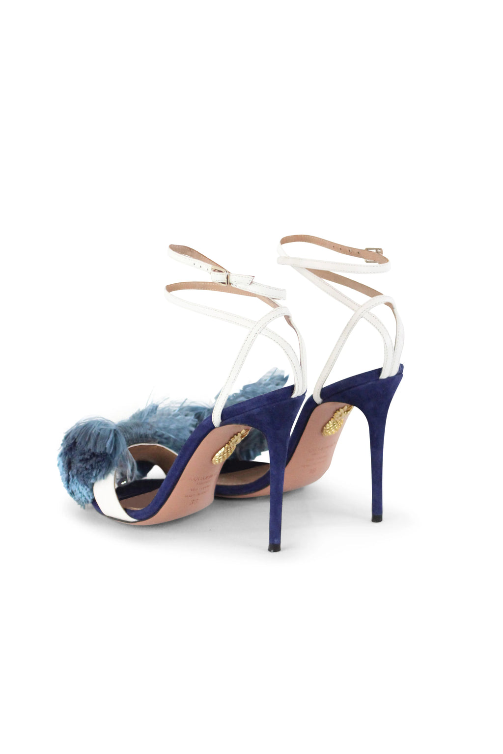 Lotus Blossom blue sandals
