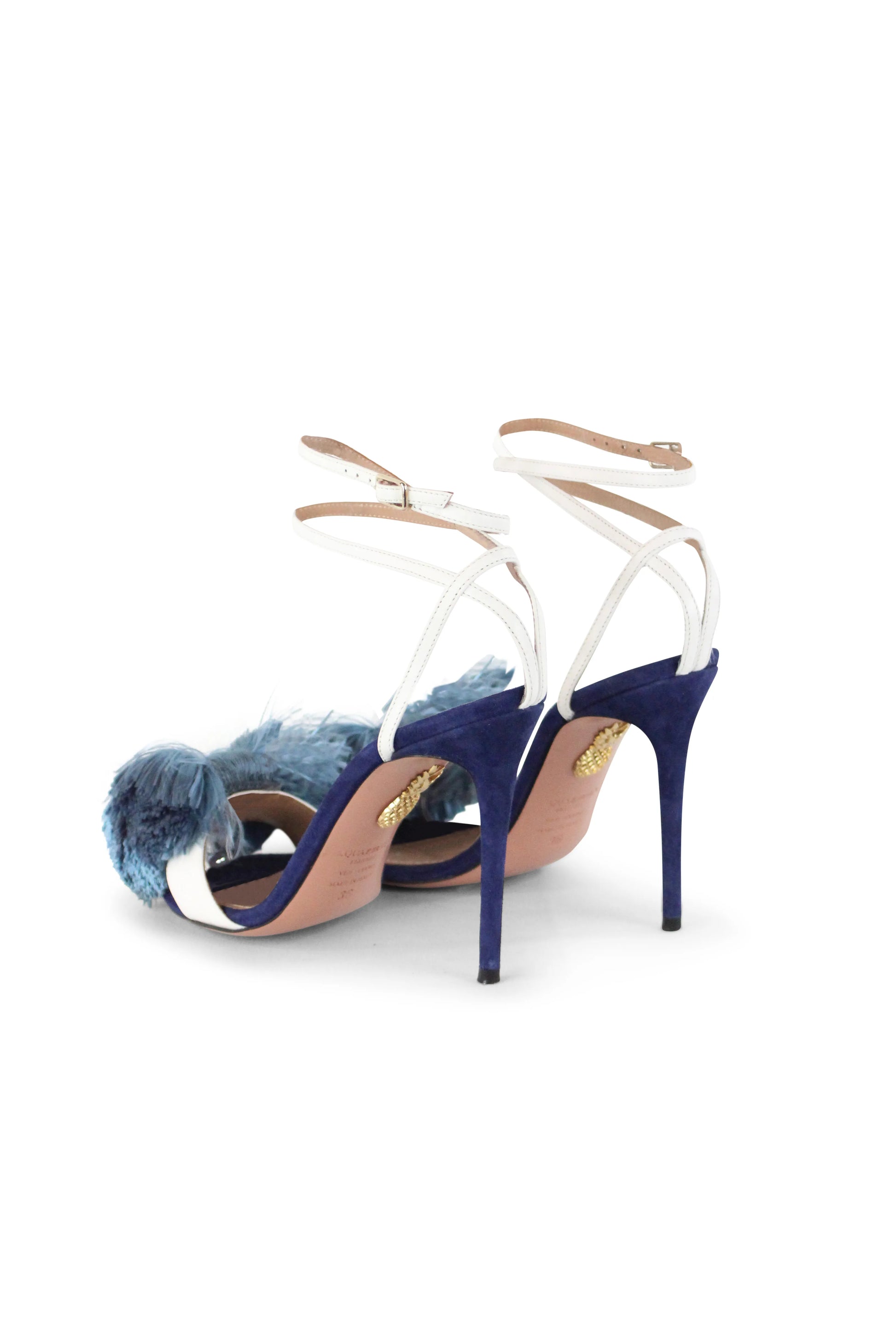 Lotus Blossom blue sandals