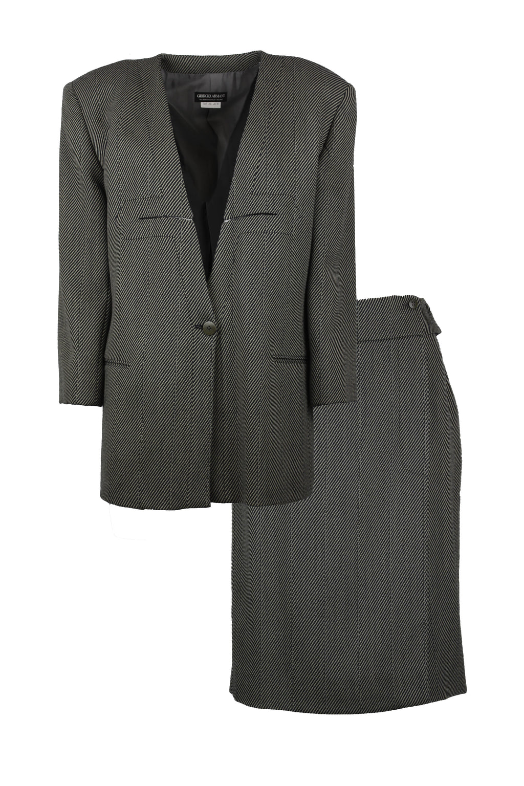 Wool striped tailleur