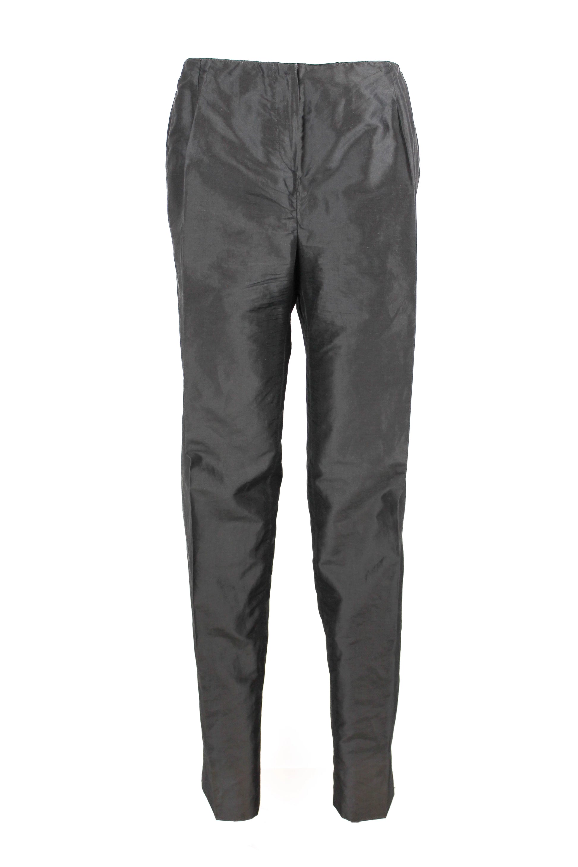Dark grey silk tailleur