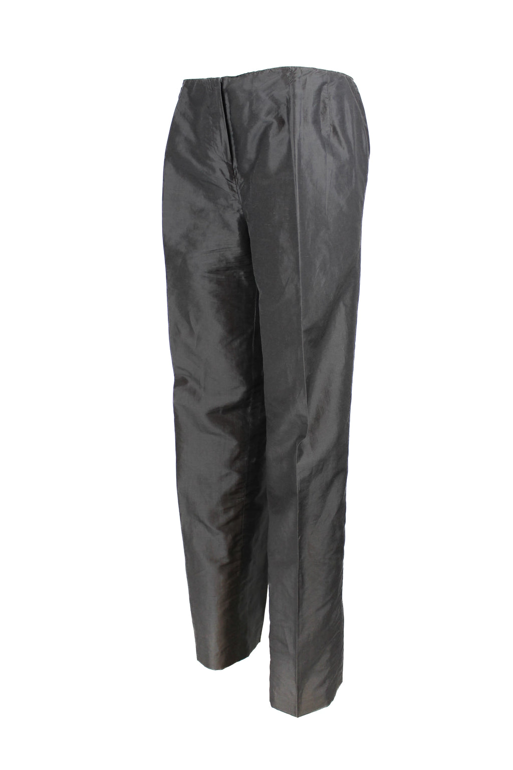 Dark grey silk tailleur