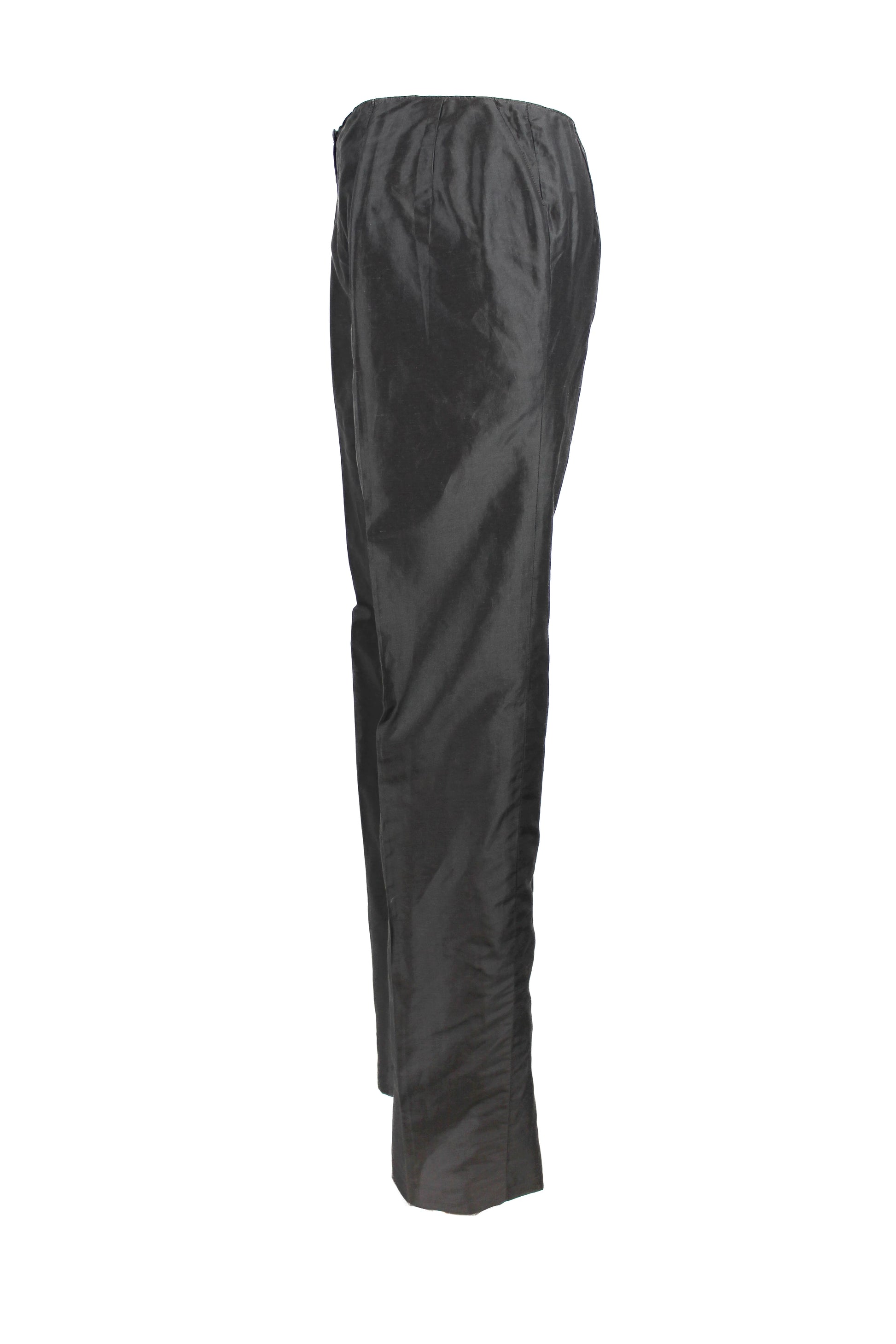 Dark grey silk tailleur