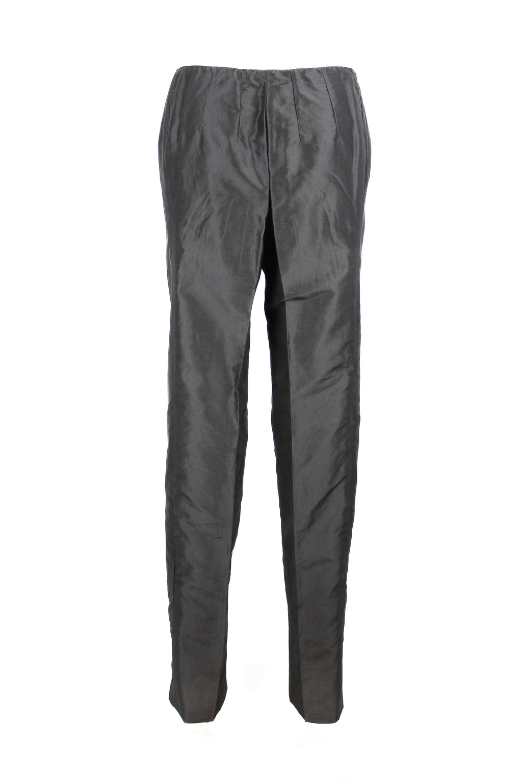 Dark grey silk tailleur