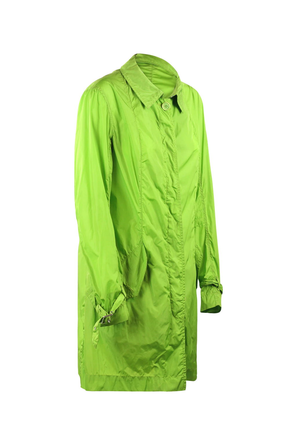 Bright Green Raincoat Trench