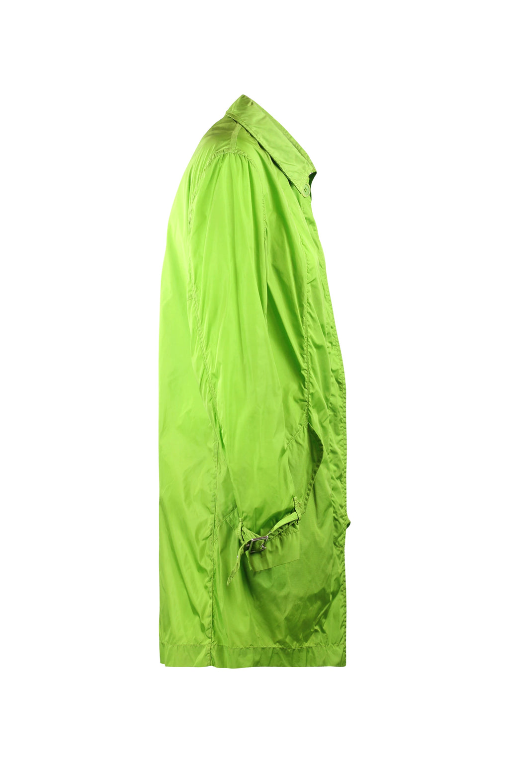 Bright Green Raincoat Trench