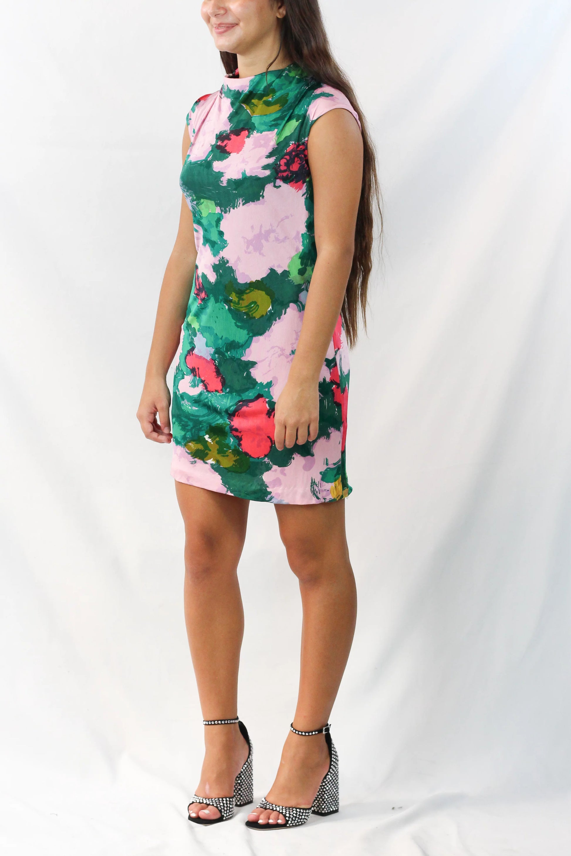 Abstract Floral Print Mini Dress SS2008