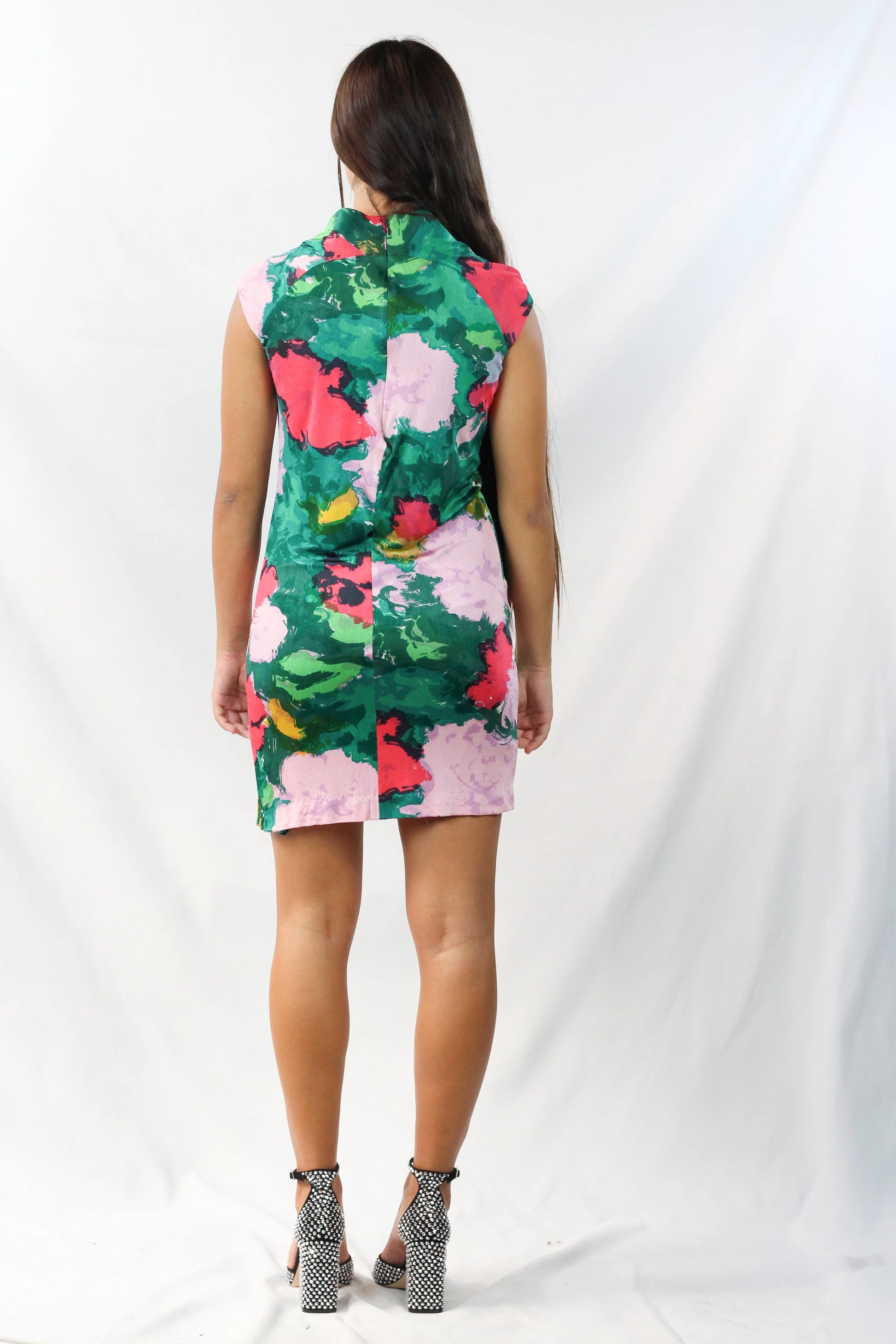 Abstract Floral Print Mini Dress SS2008