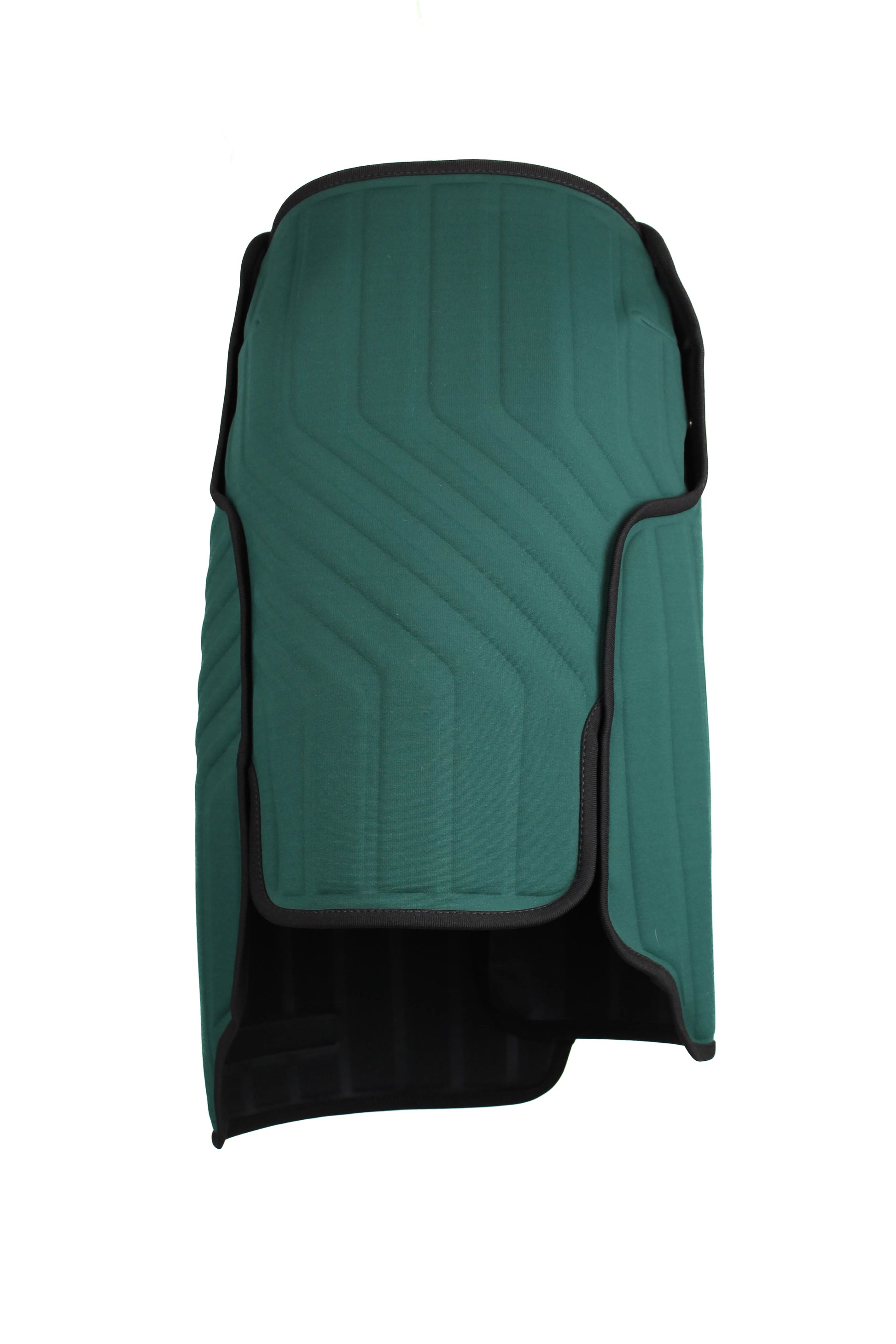 Green neoprene asymmetric skirt FW2017