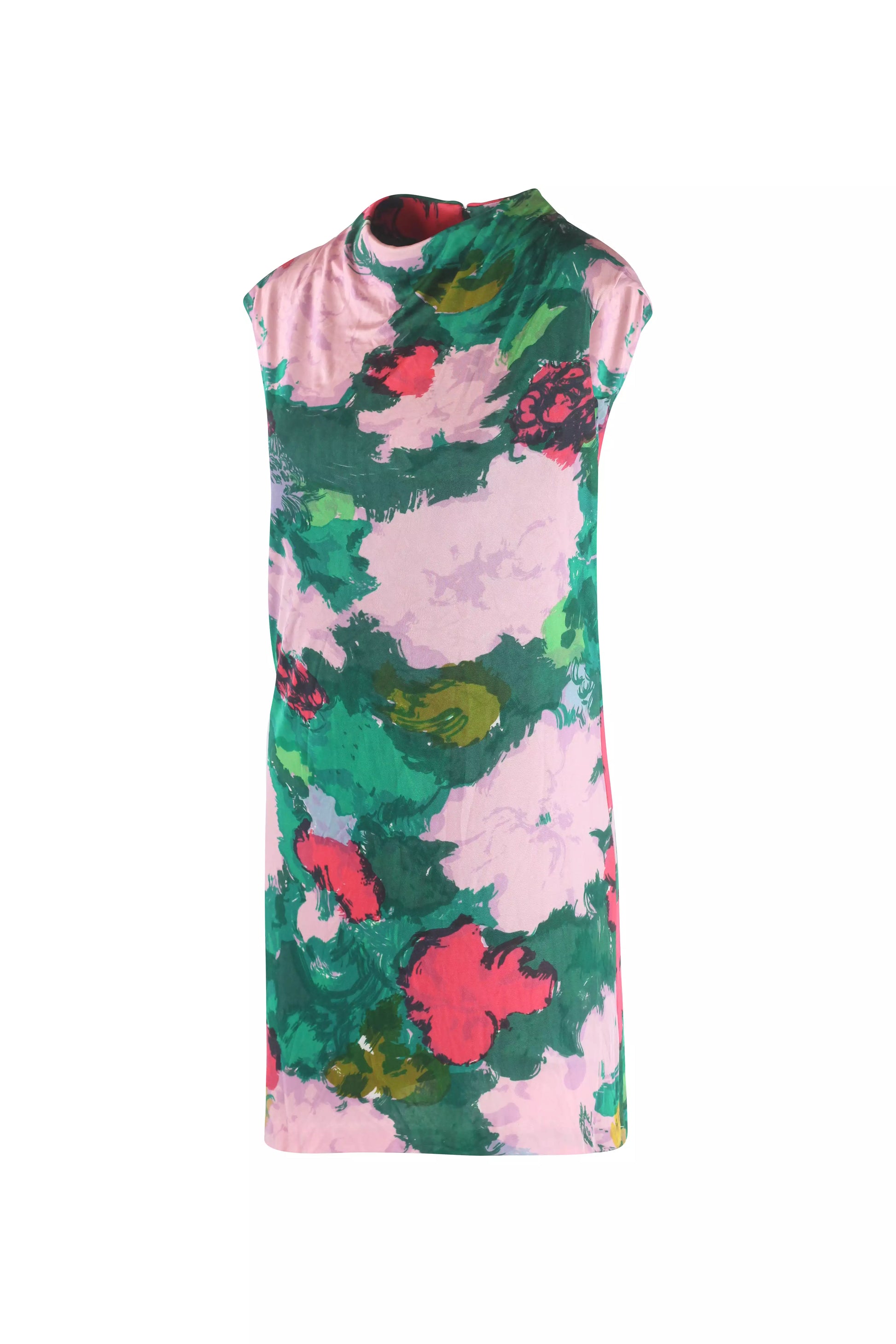 balenciaga floral mini dress Balenciaga Women Mini Dress US8 FR 38 Purple Yellow Floral Print Pleated Ruffle