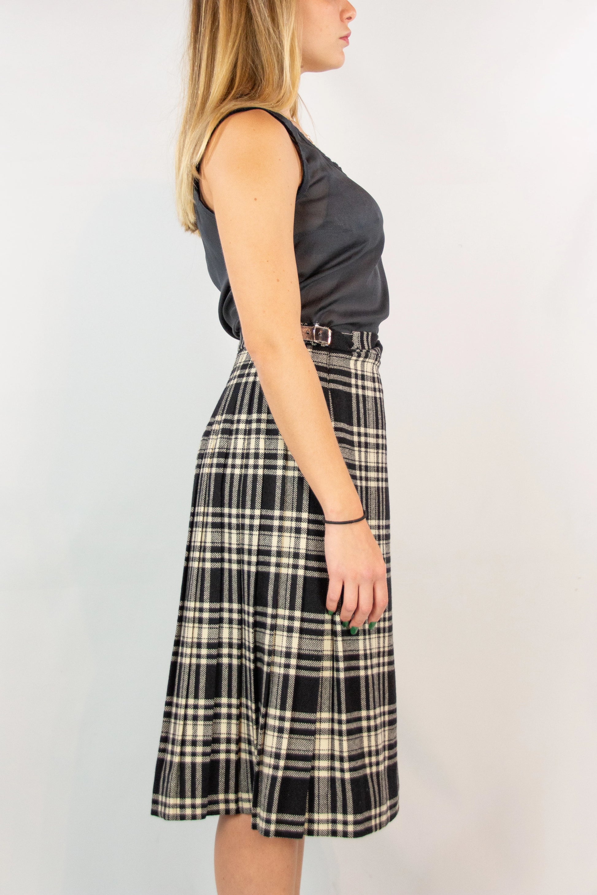 Black Silk Tank Top