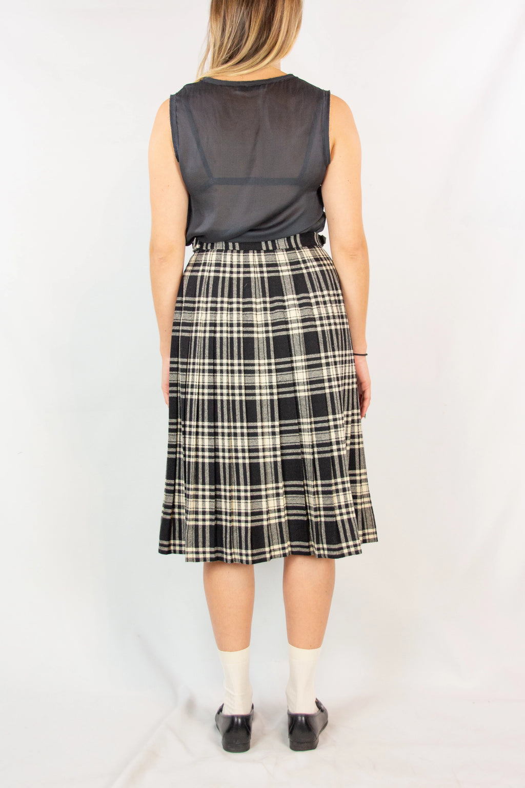 Black Silk Tank Top