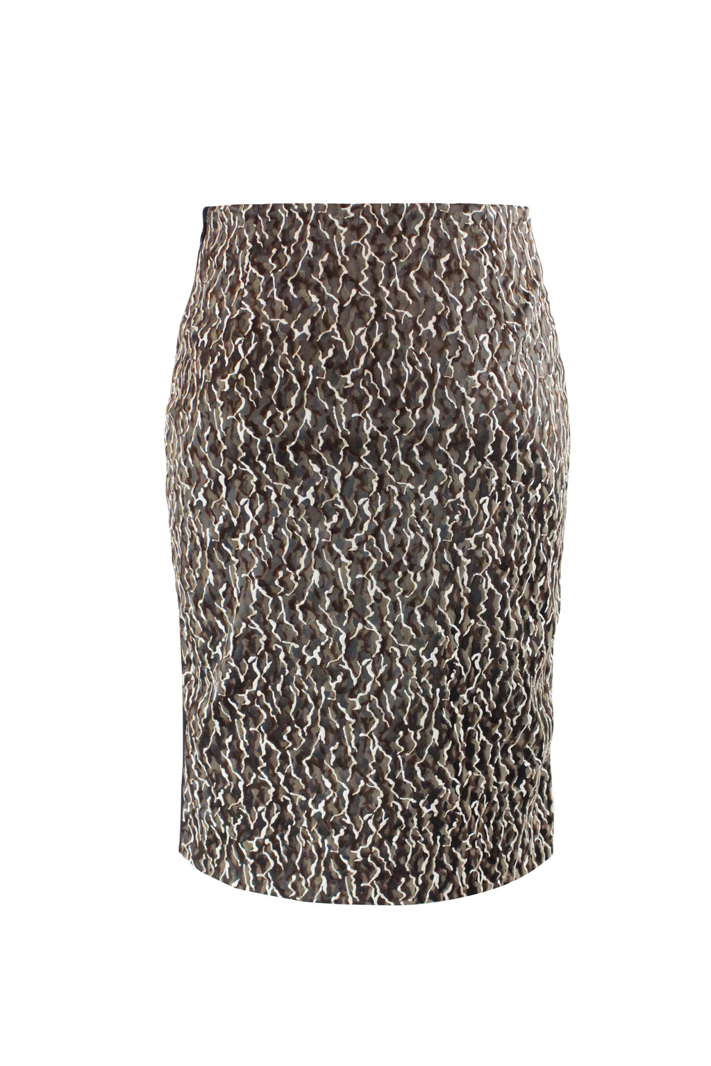 Printed tube skirt with side elastic bands