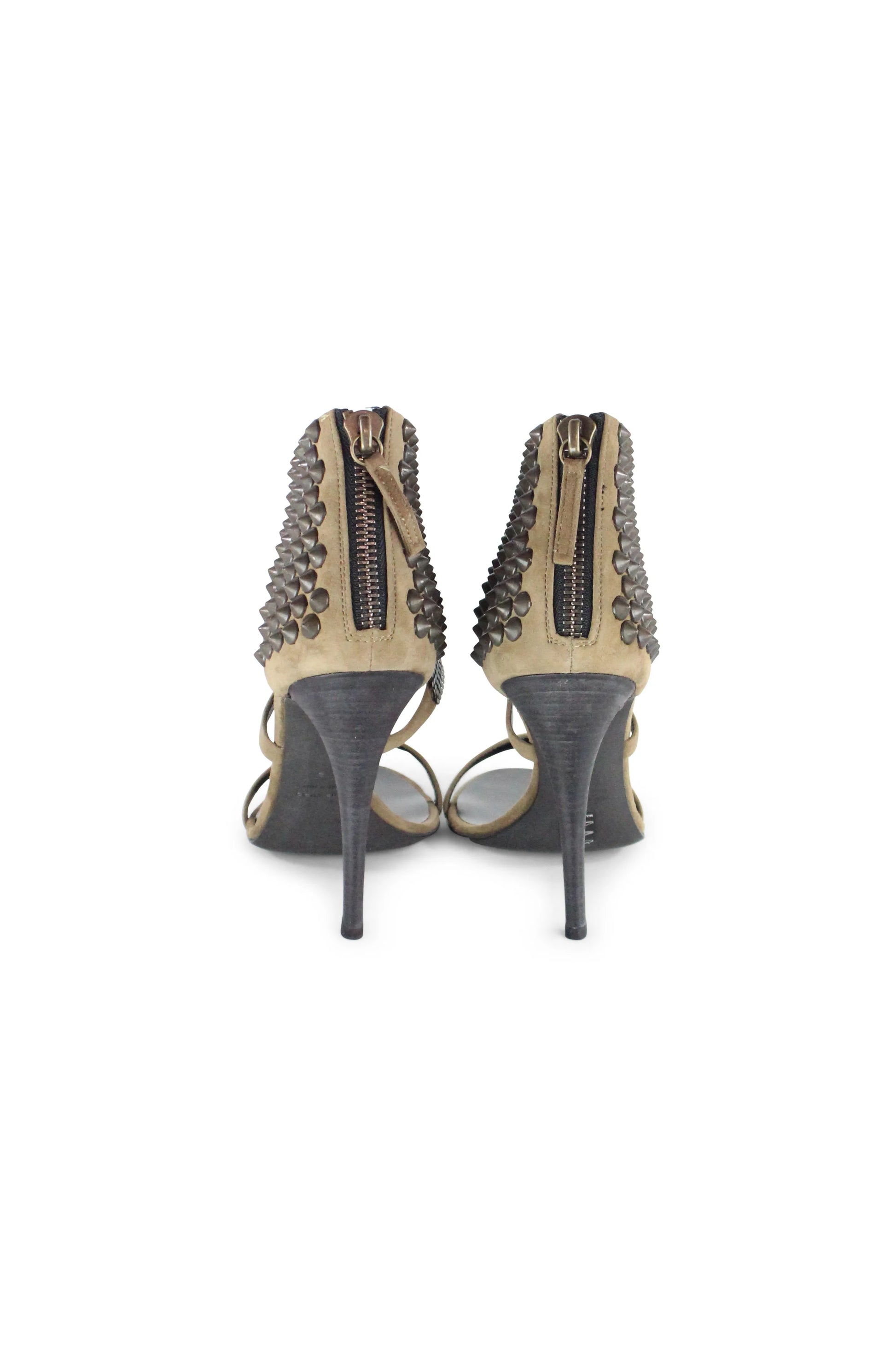 Studded suede sandals