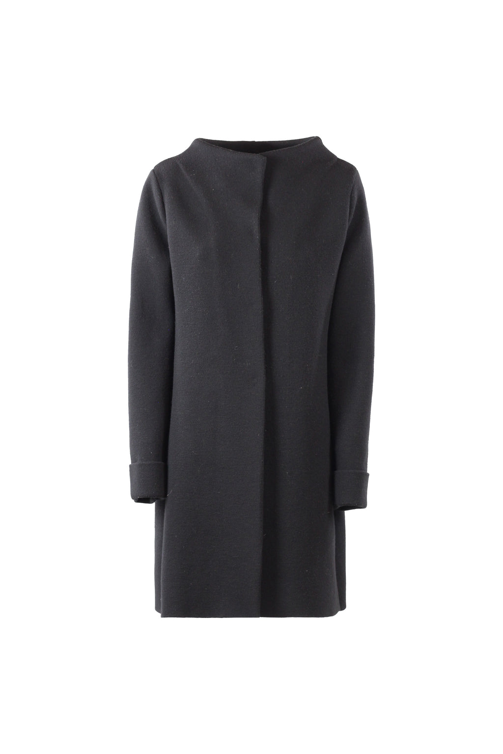 Wool Blend Stretch Cocoon Coat