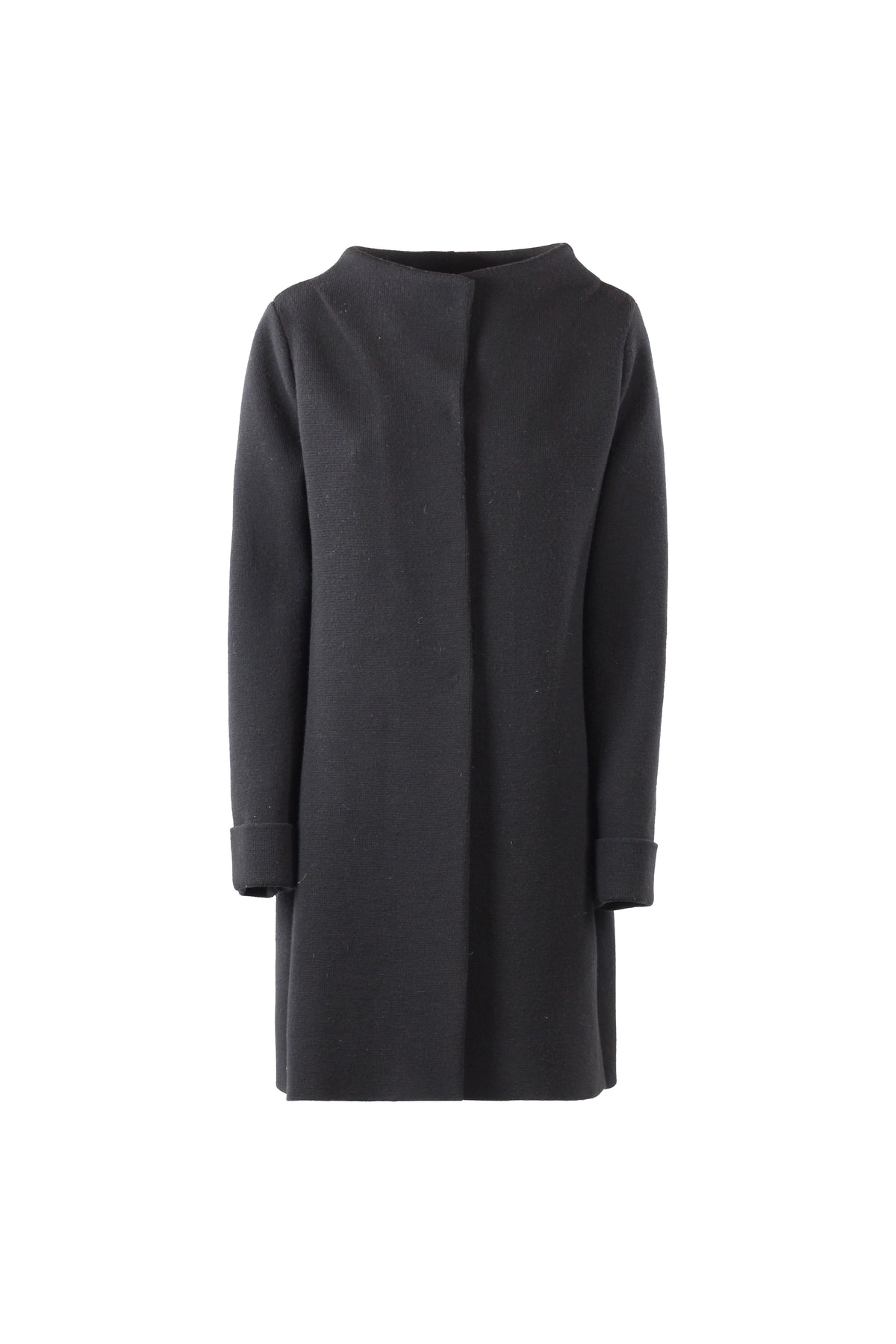 Wool Blend Stretch Cocoon Coat