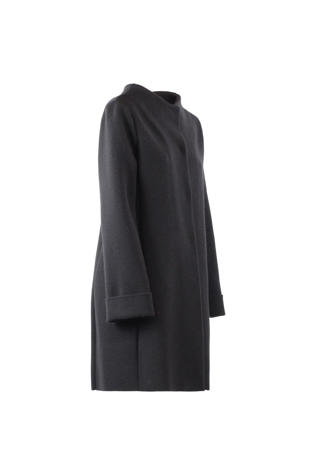 Wool Blend Stretch Cocoon Coat