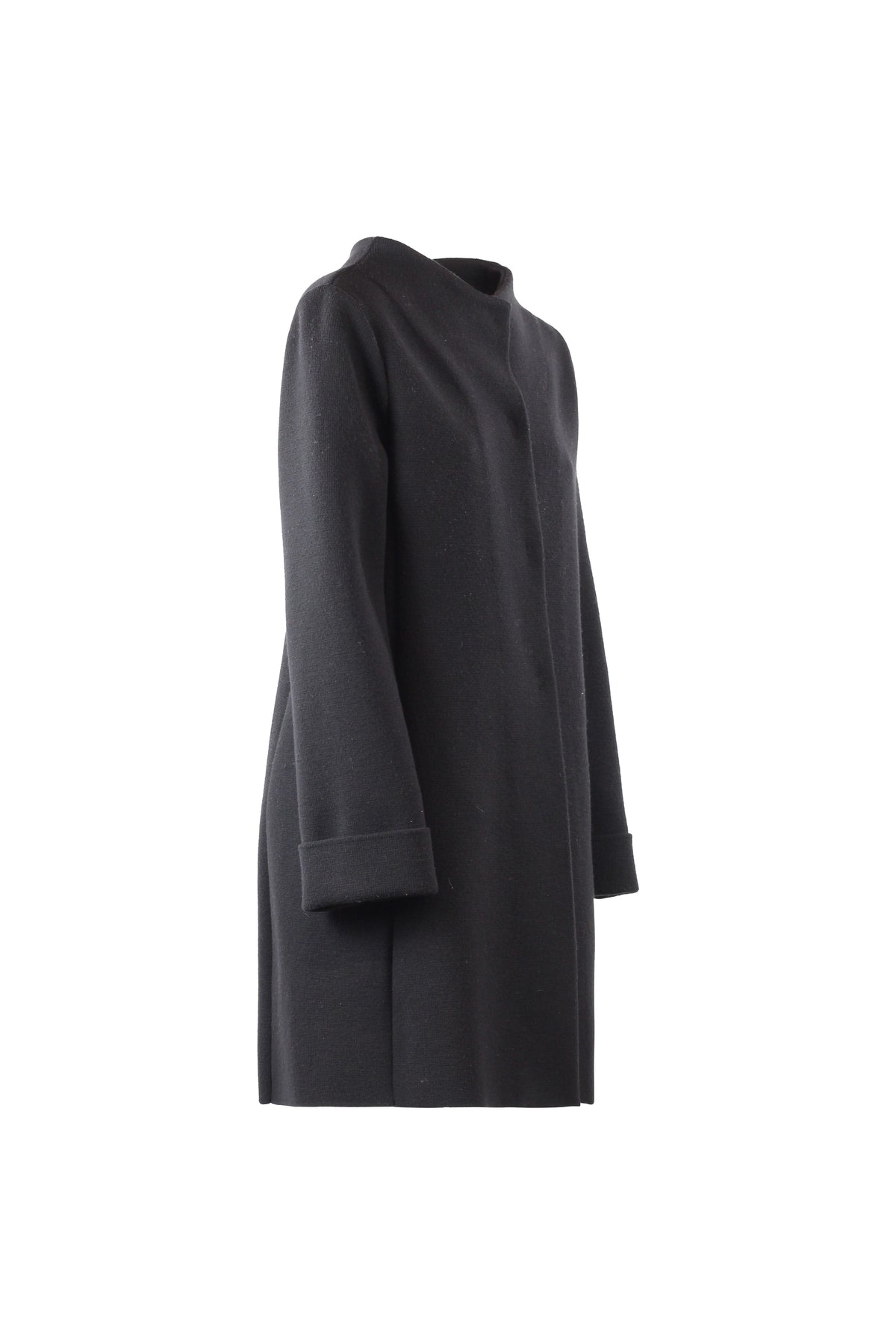 Wool Blend Stretch Cocoon Coat