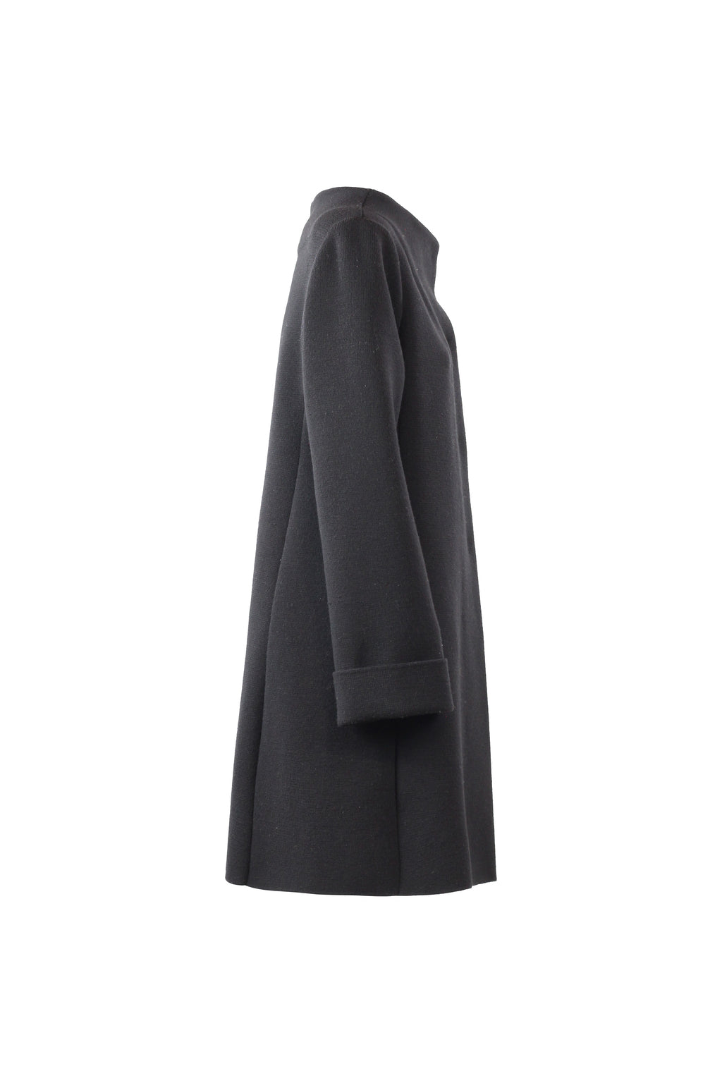Wool Blend Stretch Cocoon Coat