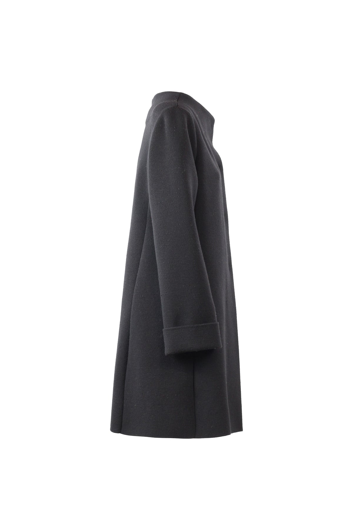 Wool Blend Stretch Cocoon Coat