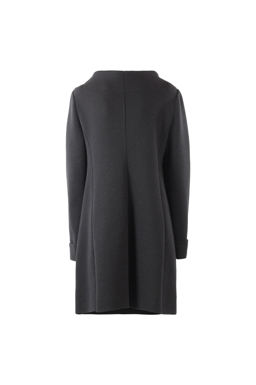 Wool Blend Stretch Cocoon Coat