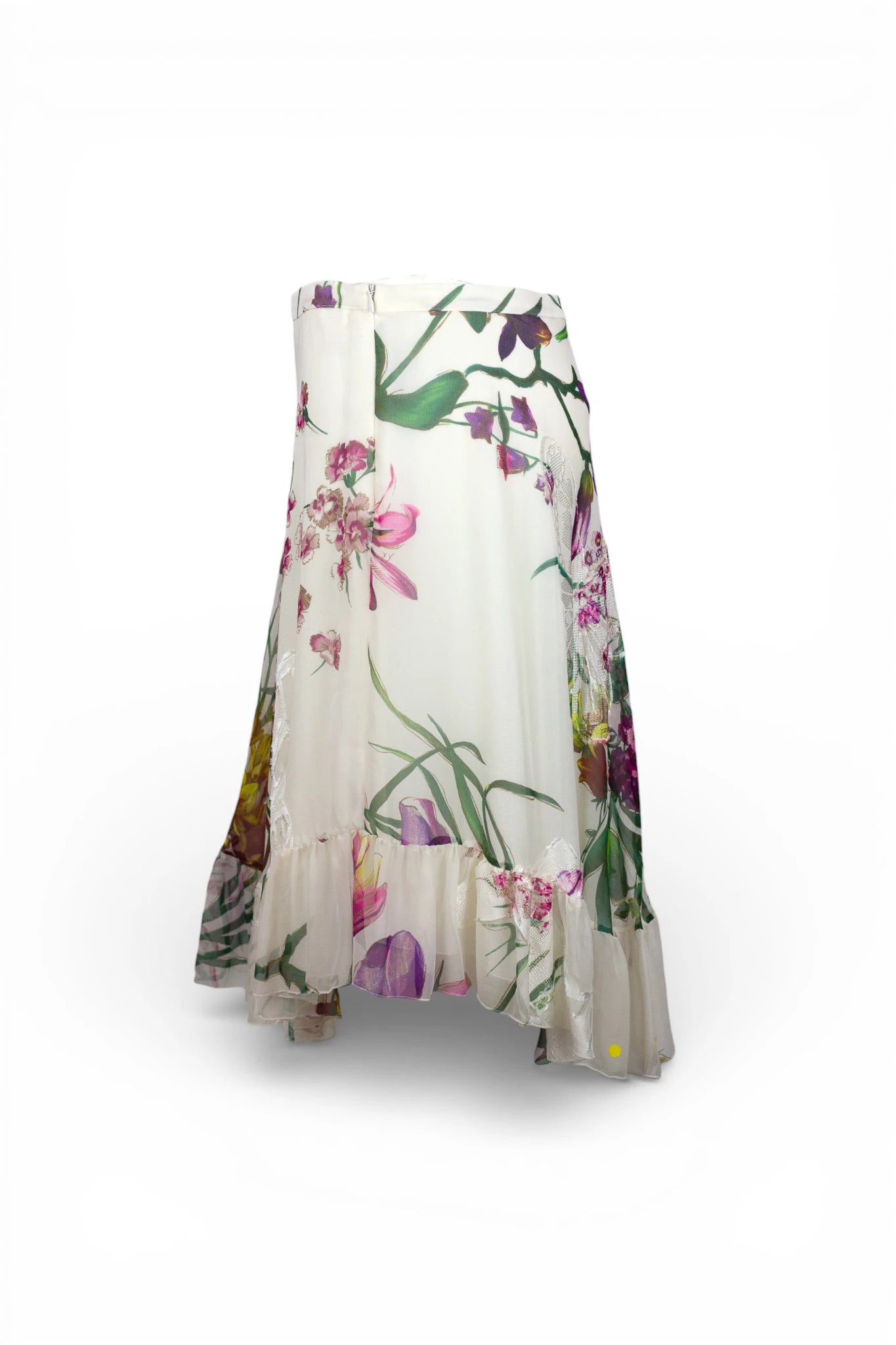 Silk Skirt with Floral Print