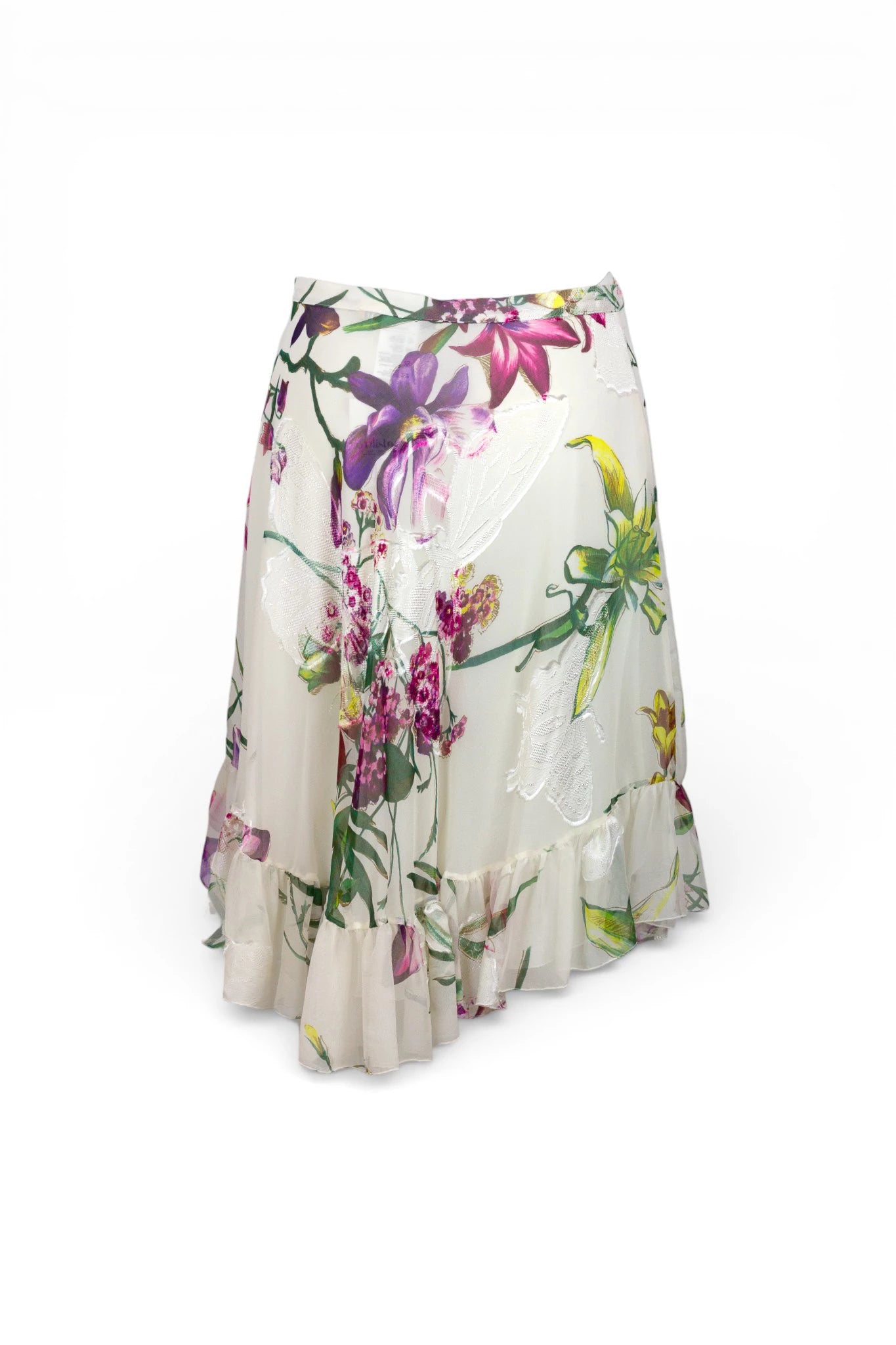 Silk Skirt with Floral Print