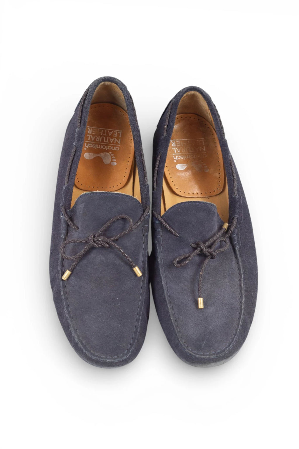 Blue Suede Soft Moccasins