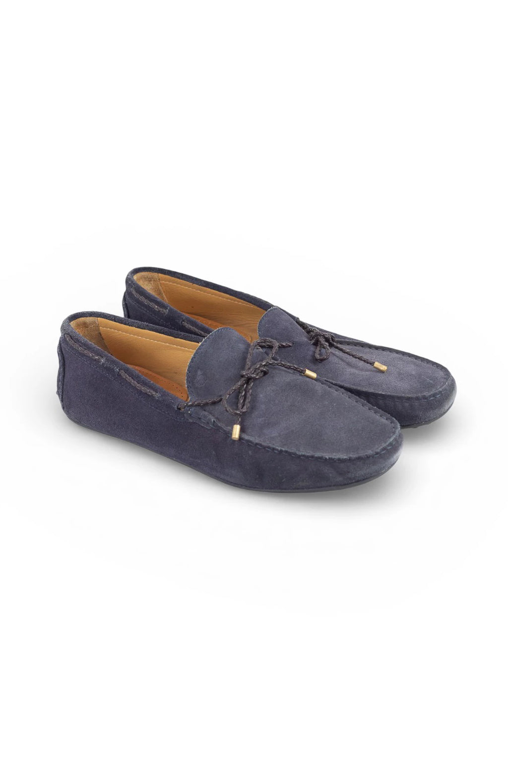 Blue Suede Soft Moccasins