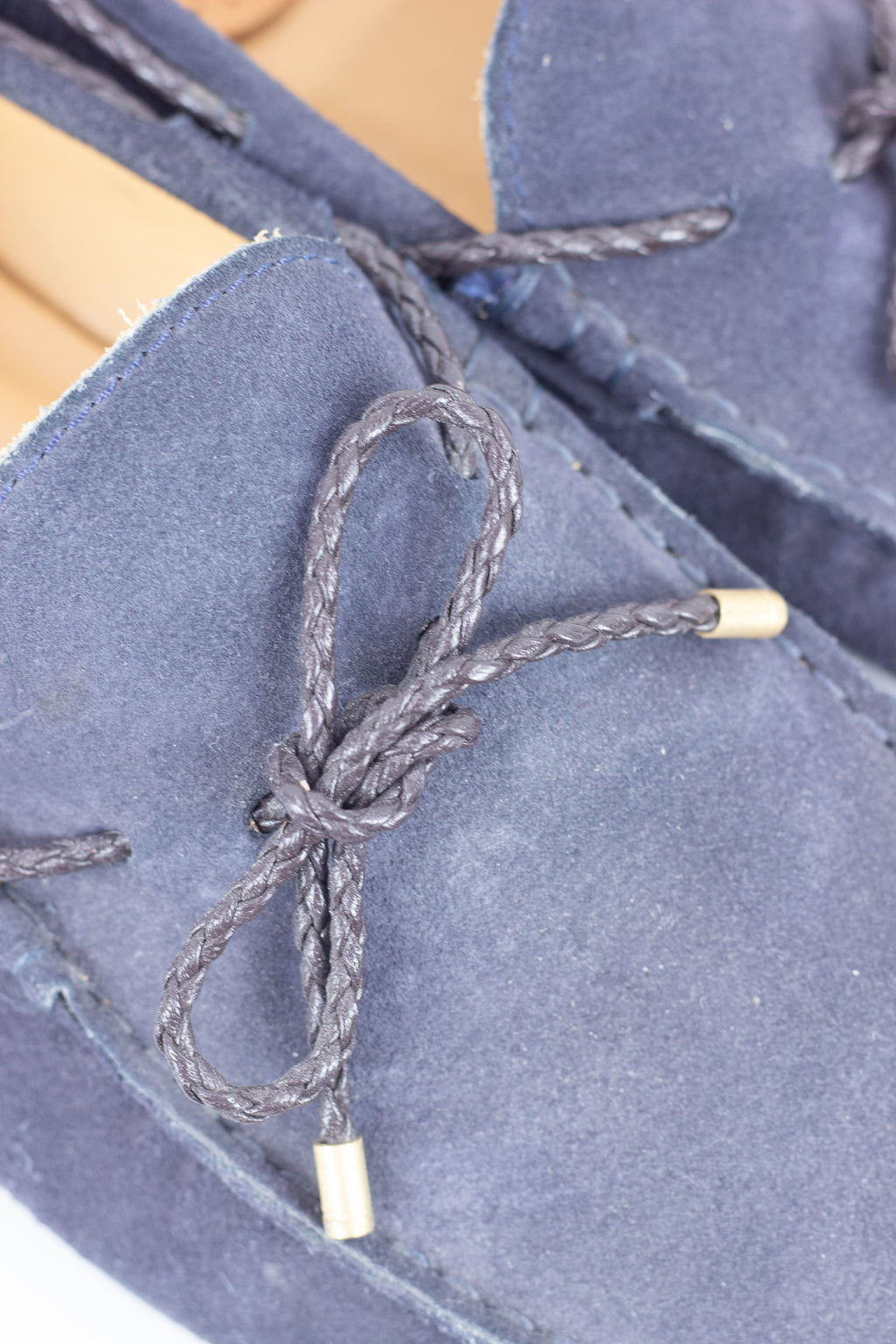 Blue Suede Soft Moccasins
