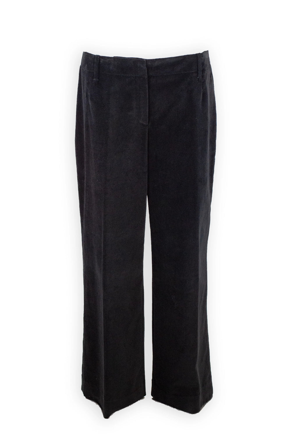 Black Wool Palazzo Trousers