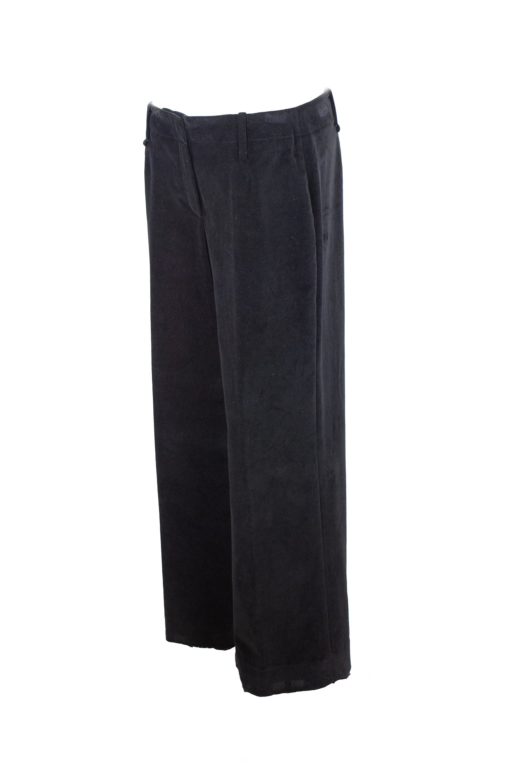 Black Wool Palazzo Trousers