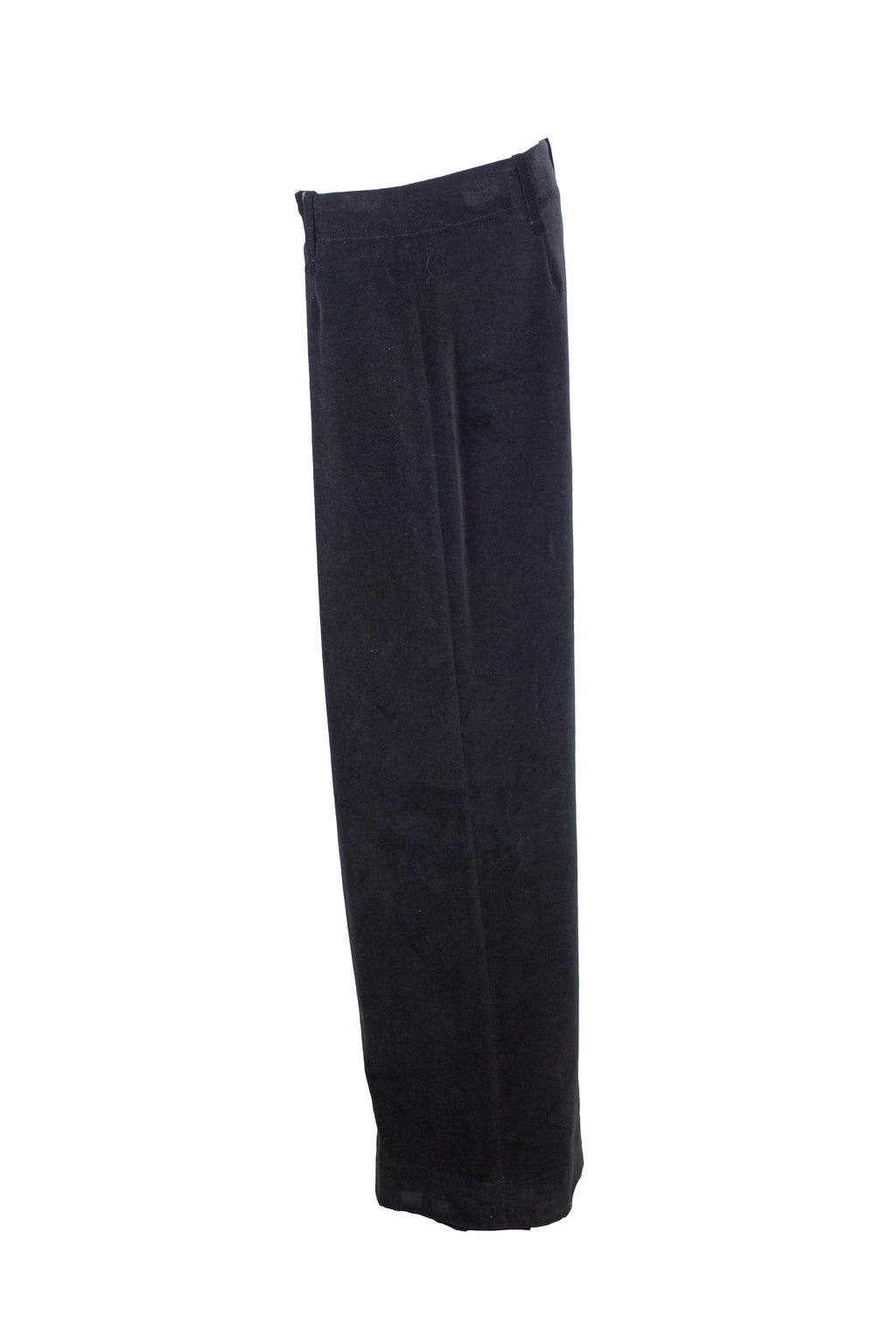 Black Wool Palazzo Trousers