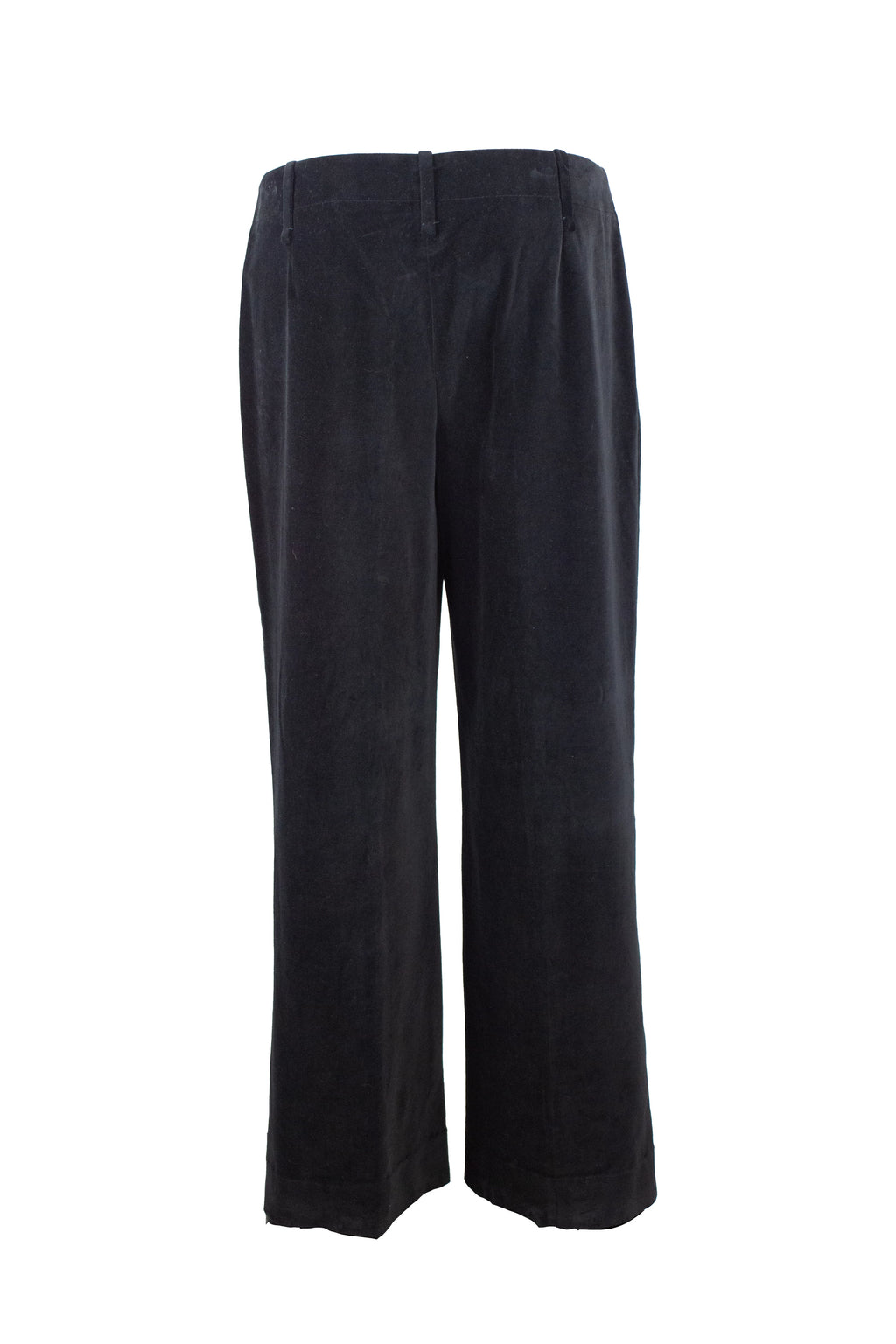 Black Wool Palazzo Trousers