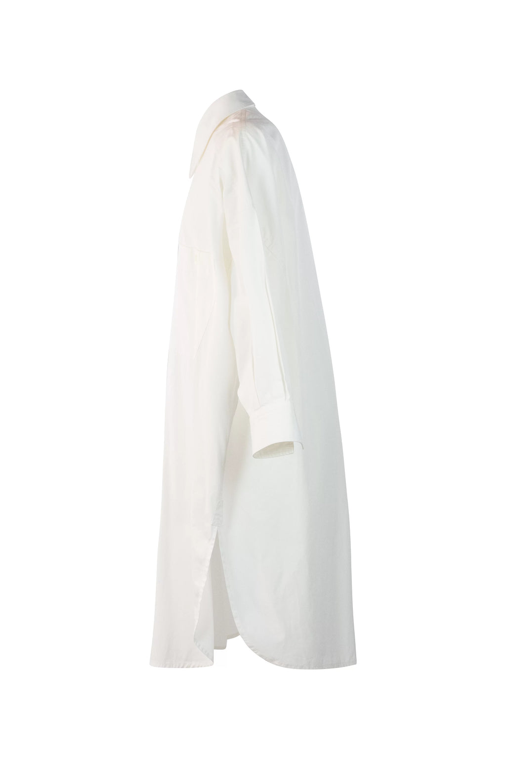 Abito camicia oversize in cotone bianco