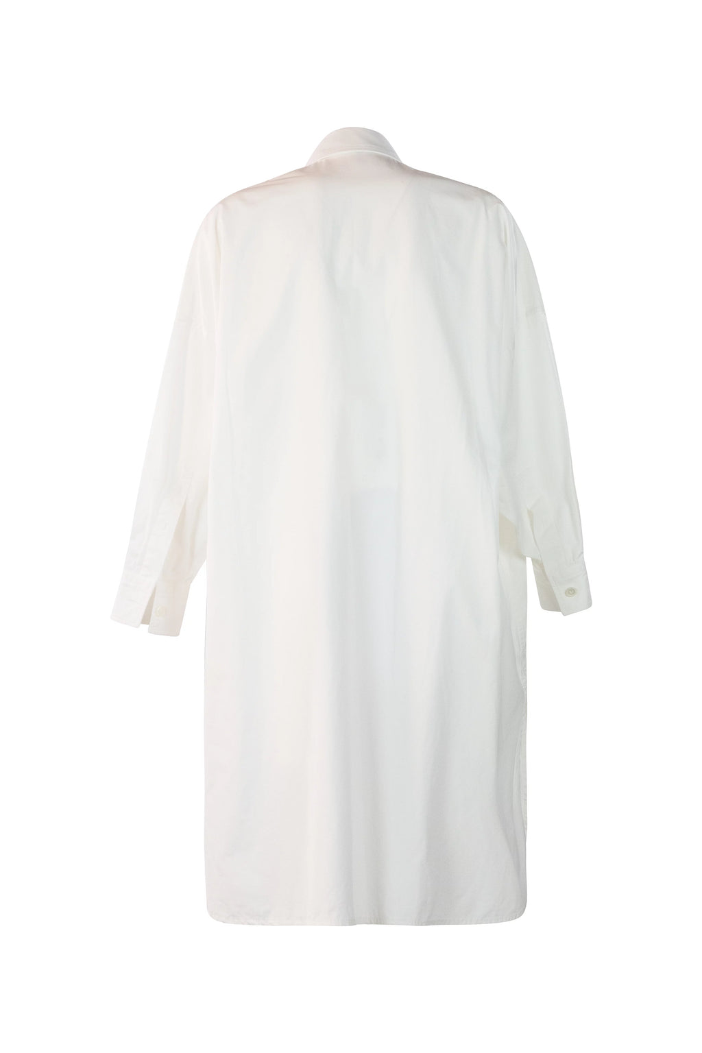 Abito camicia oversize in cotone bianco