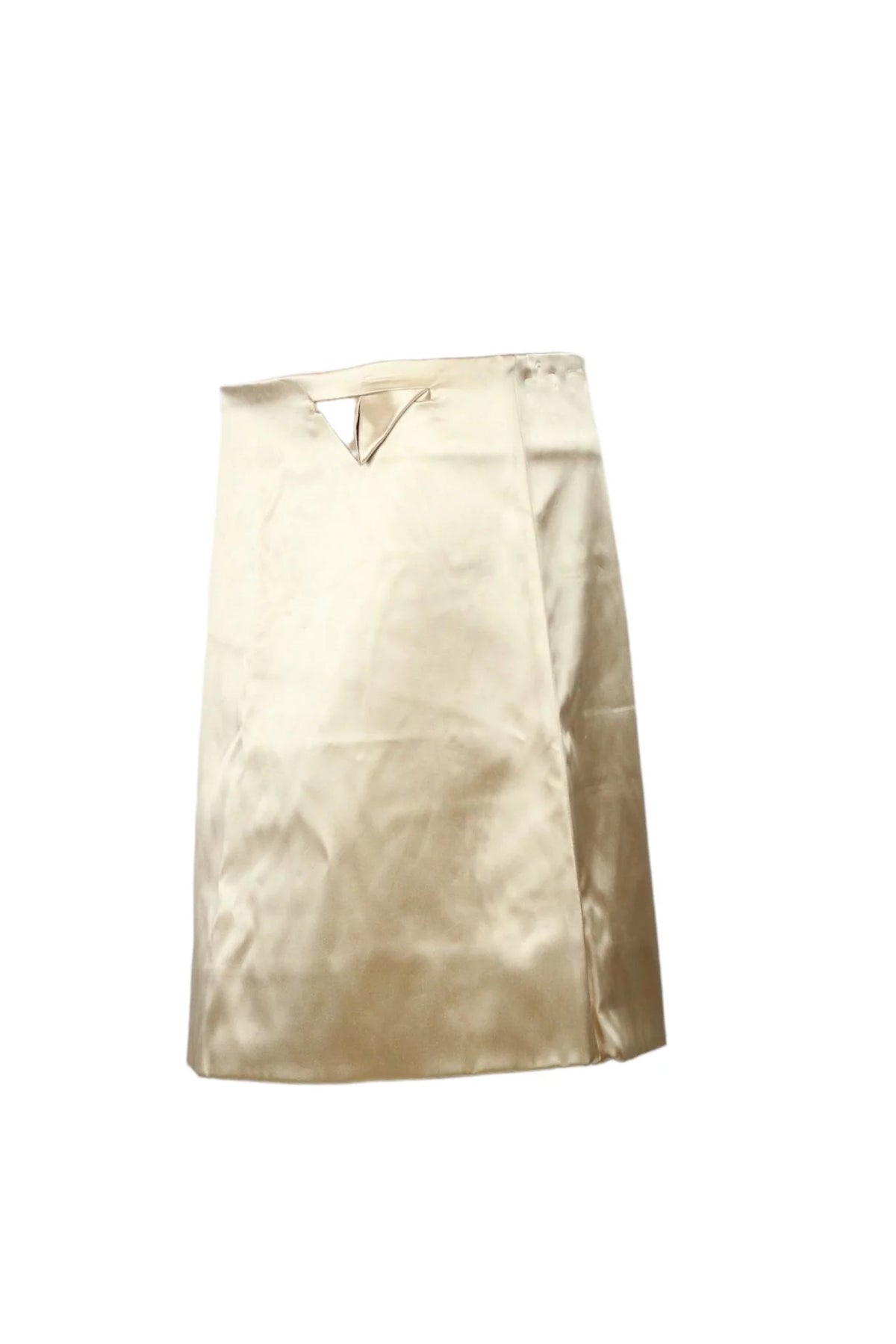 Satin A-Line Mini Skirt Champagne PreFall 2019