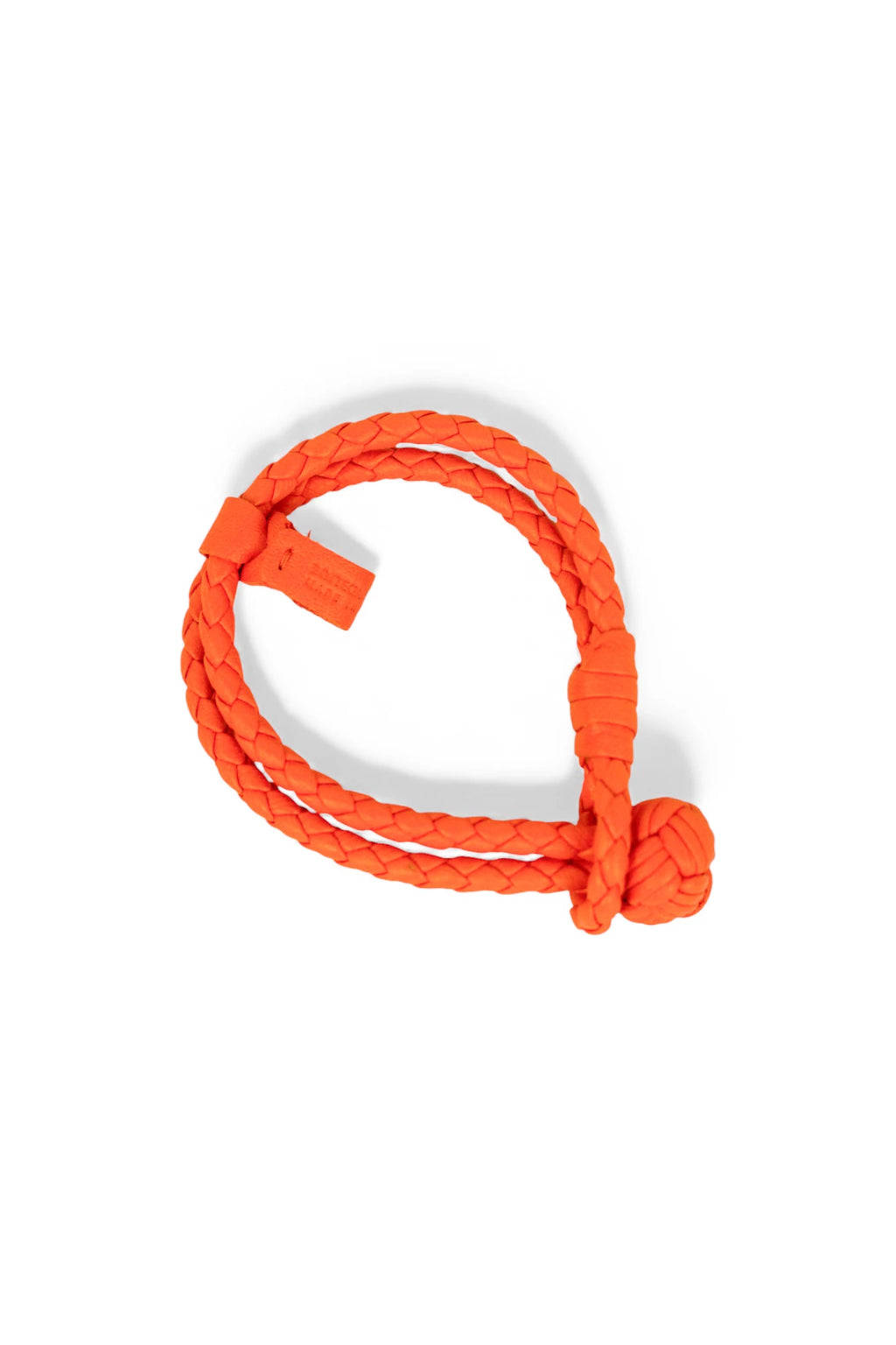 Orange Intrecciato Leather Bracelet