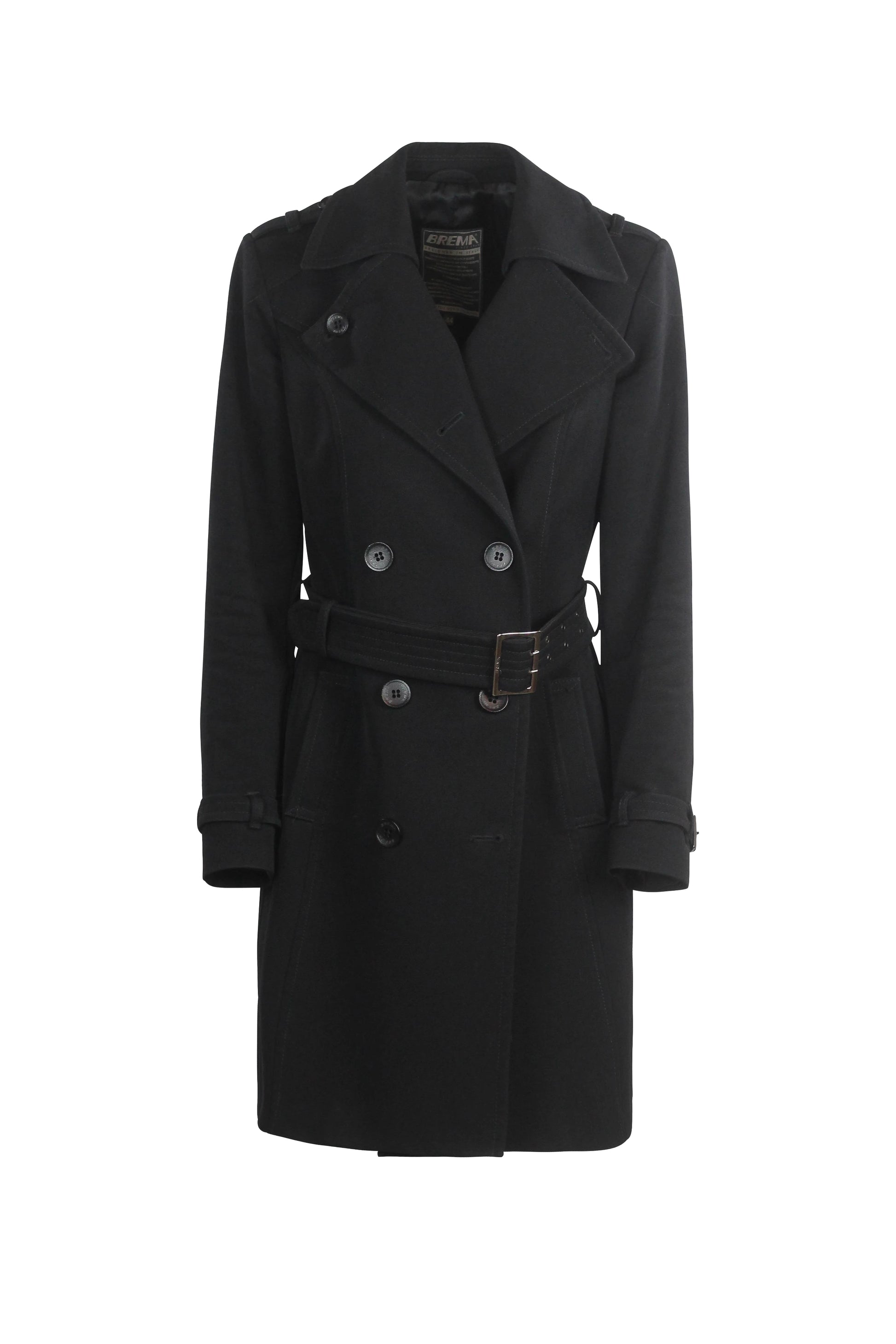 Black Double-Breasted Trench Coat