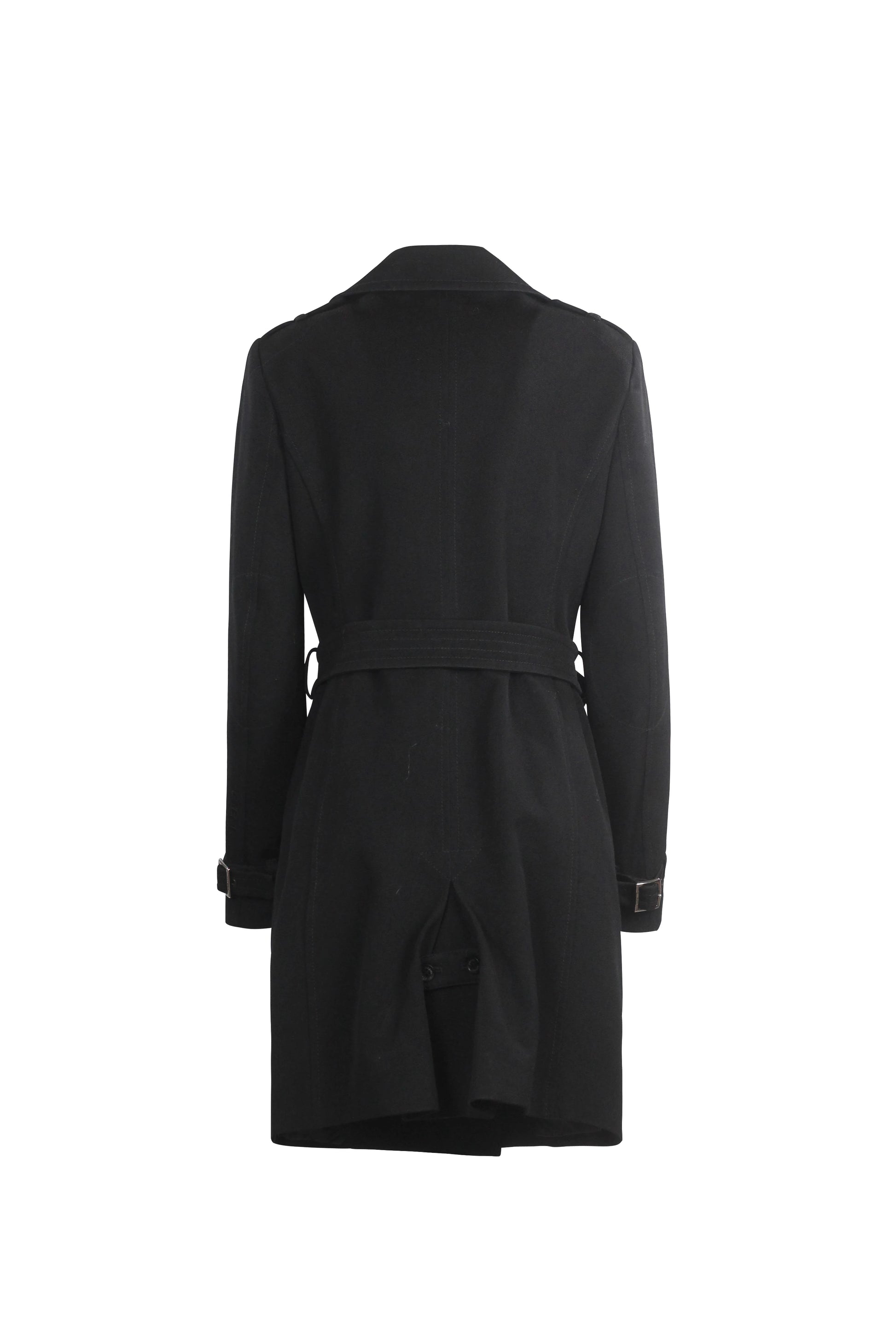 Black Double-Breasted Trench Coat