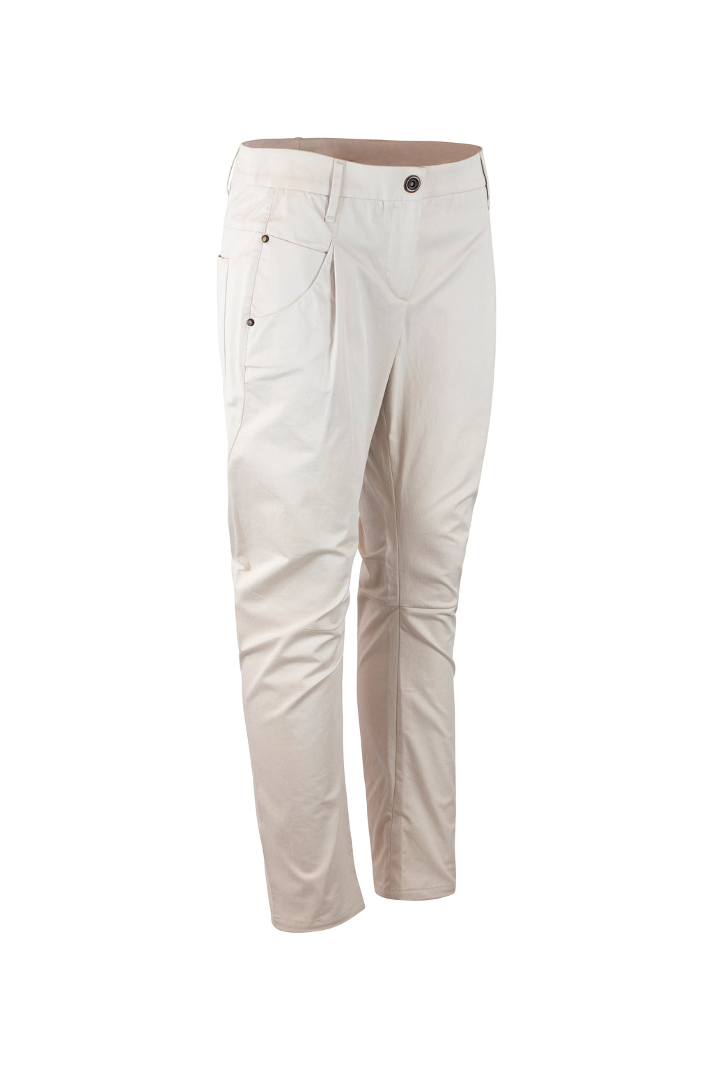 Ecru Cotton Chino Trousers