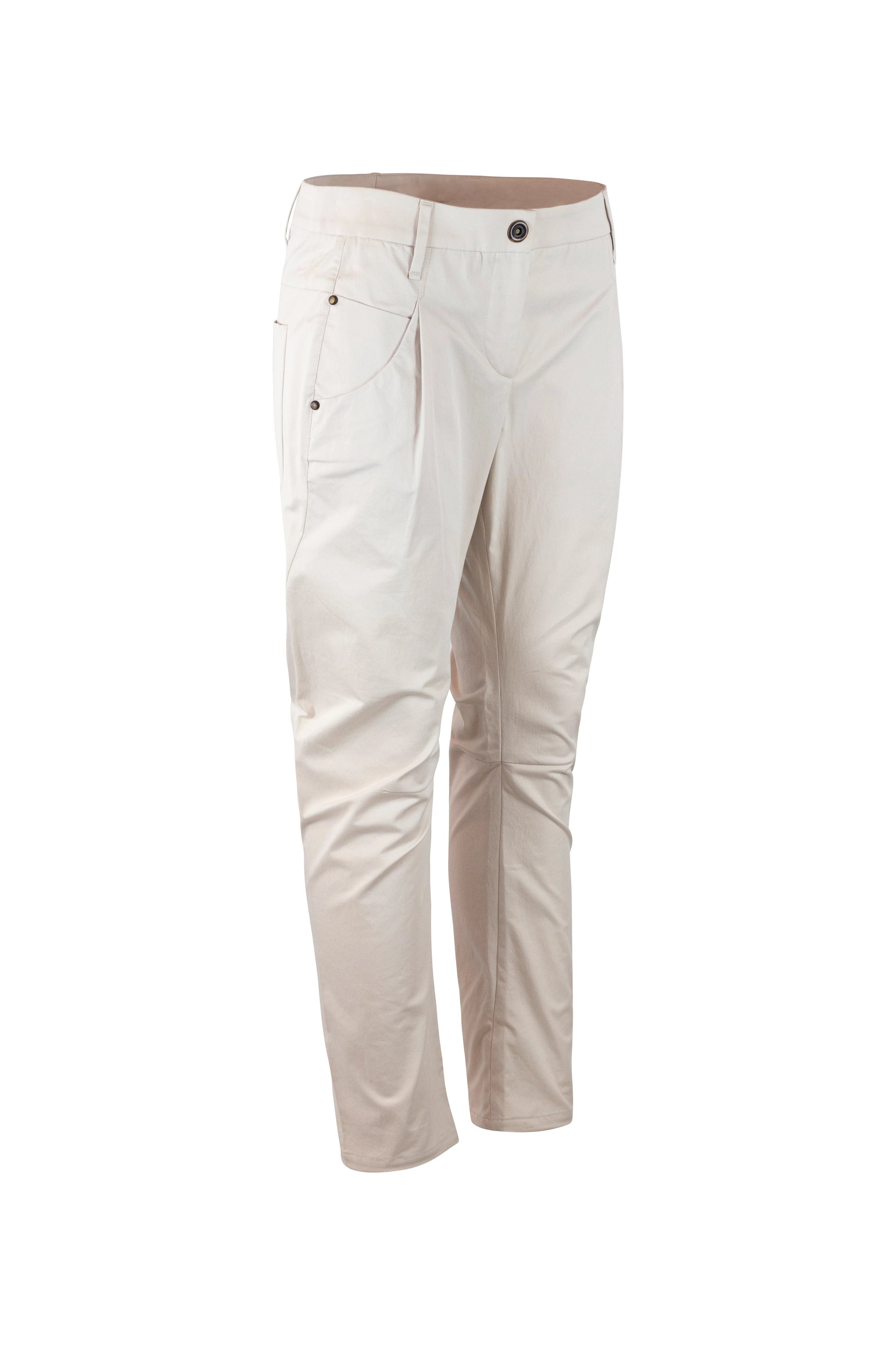 Ecru Cotton Chino Trousers
