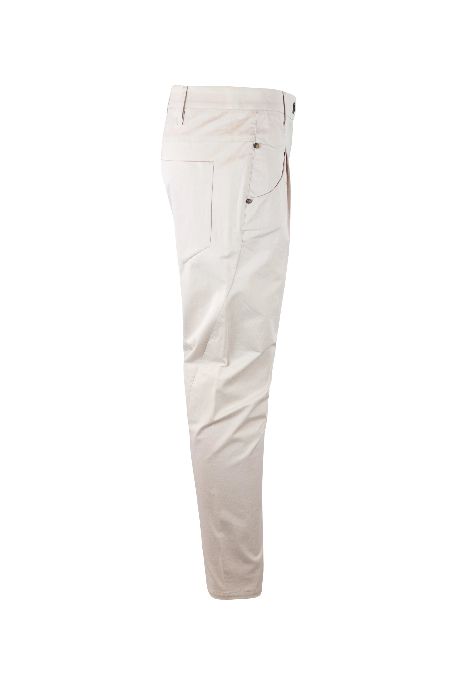 Ecru Cotton Chino Trousers