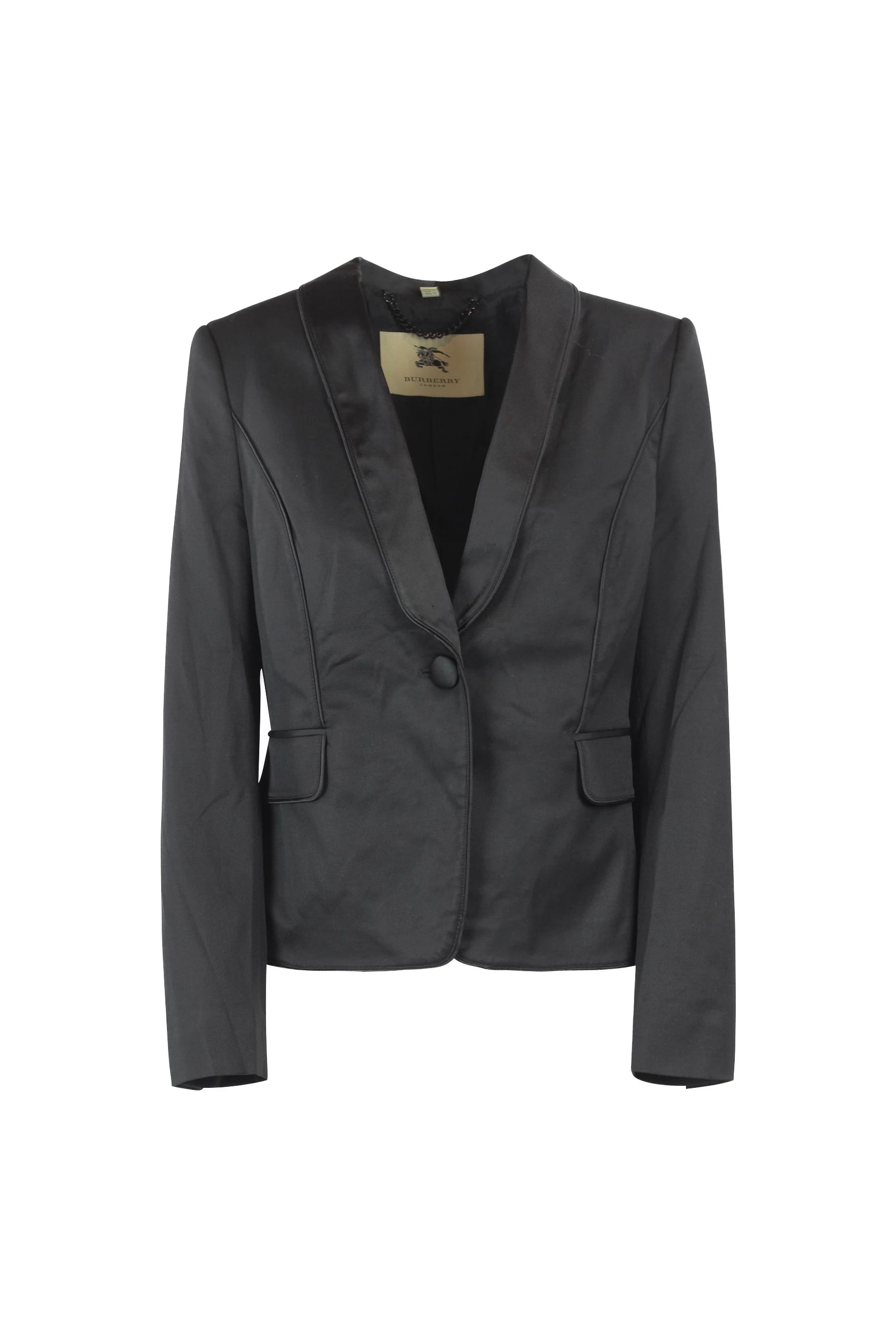 Satin Slim Smoking Blazer