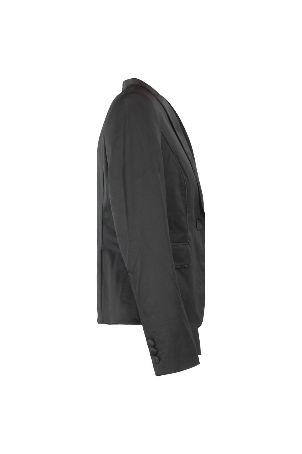 Satin Slim Smoking Blazer