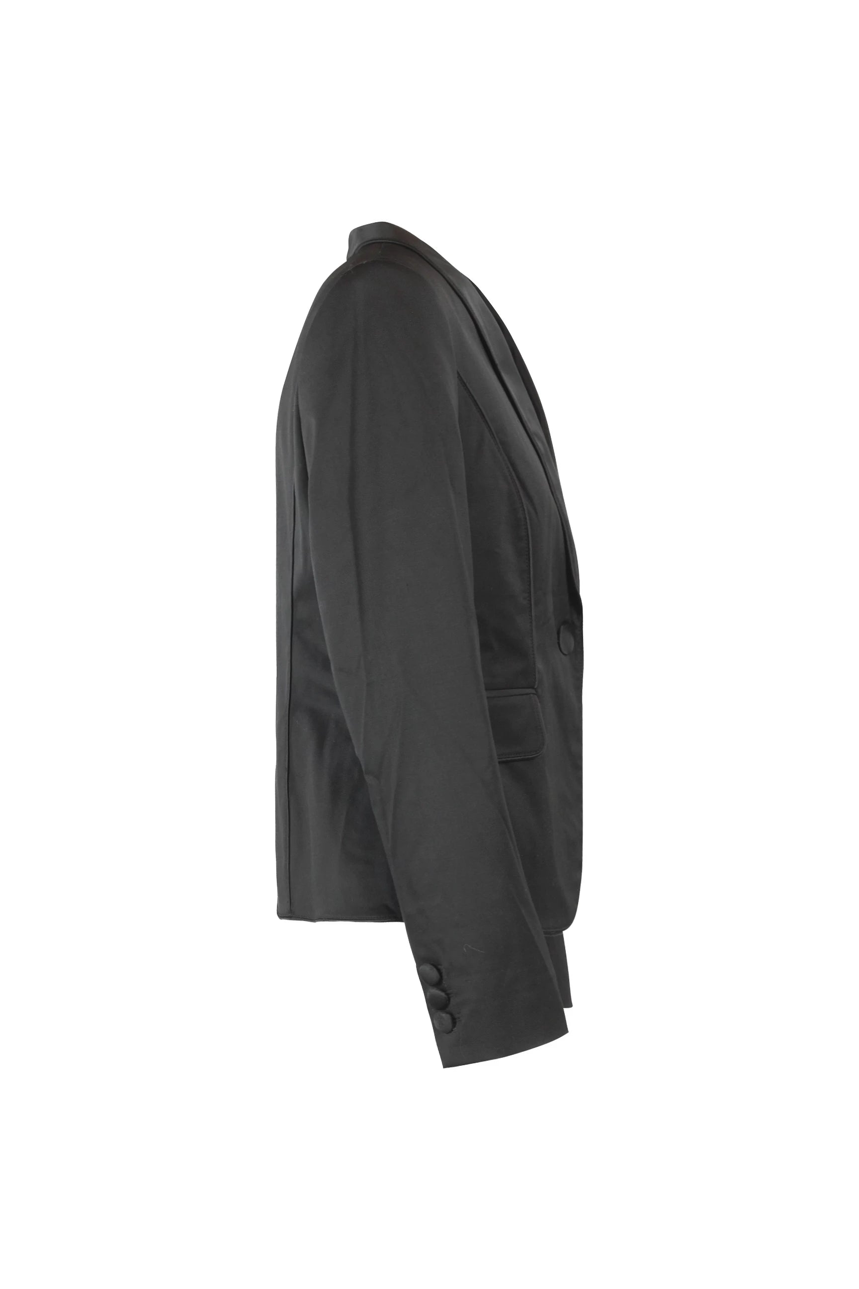 Satin Slim Smoking Blazer