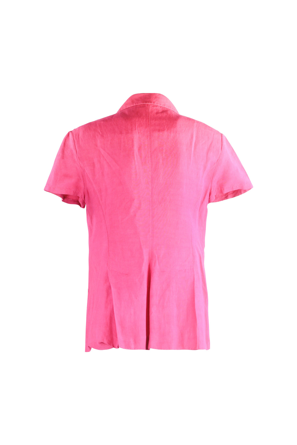 Fuchsia Linen-Cotton Safari Shirt