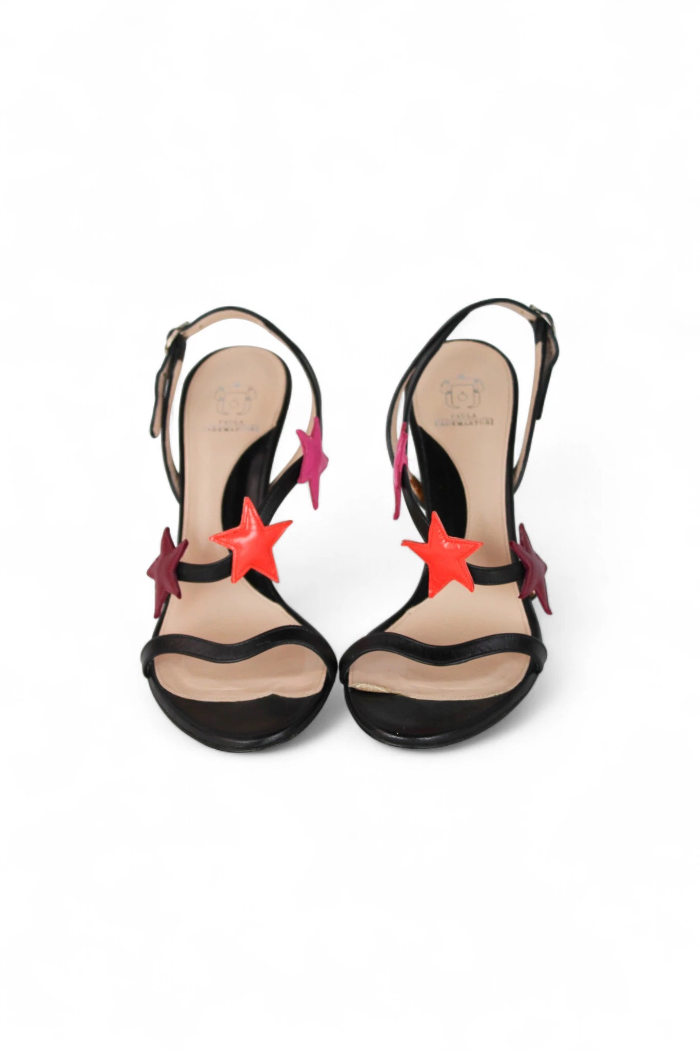 Nappa Leather Sandals with Colorful Star Applications