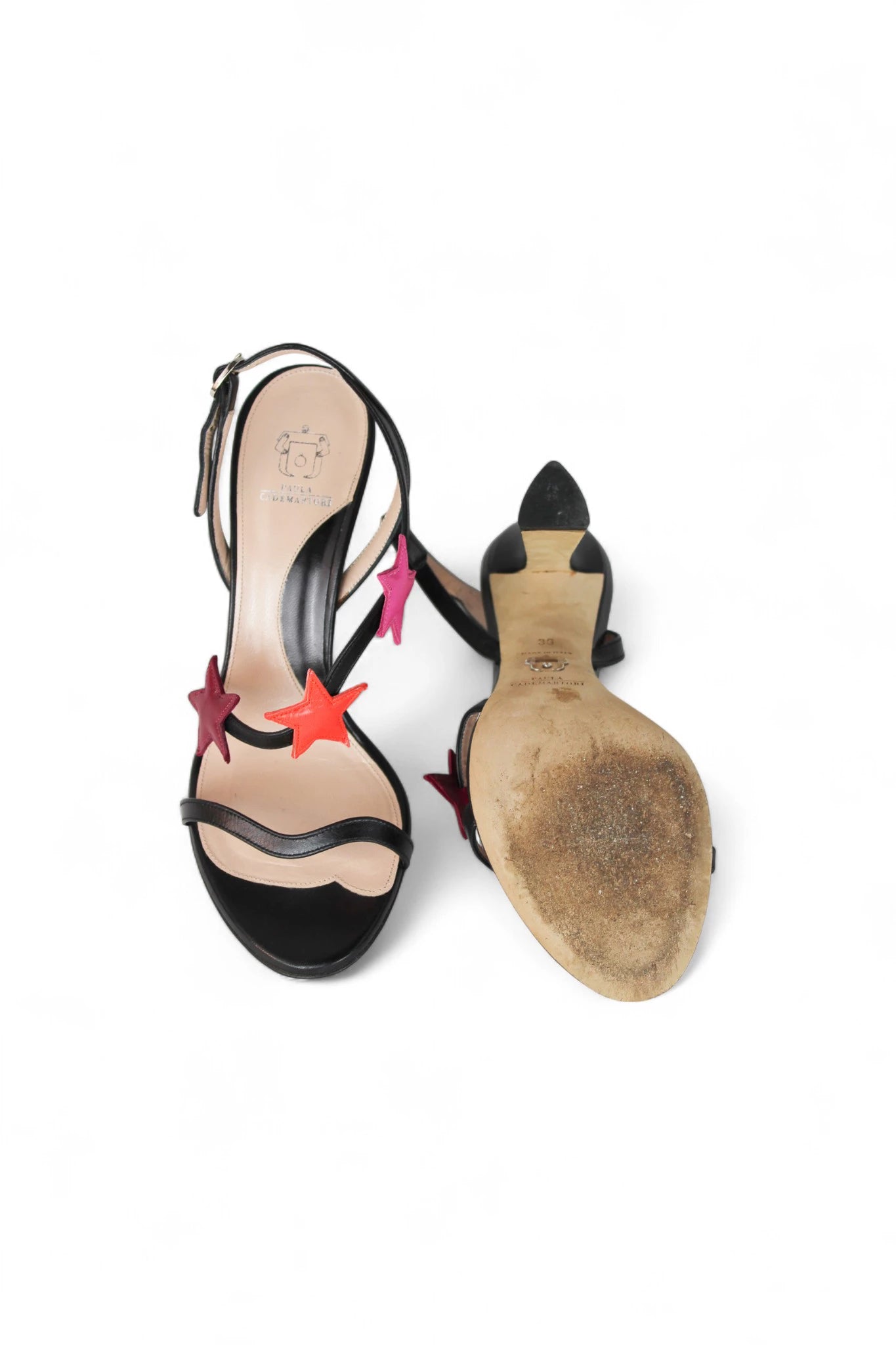 Nappa Leather Sandals with Colorful Star Applications