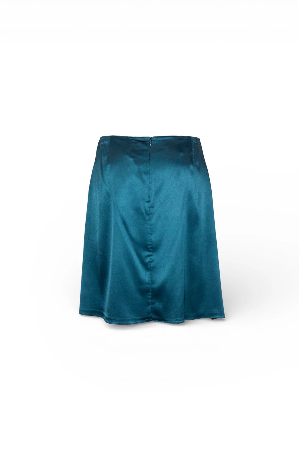 Teal Skirt with Asymmetric Front